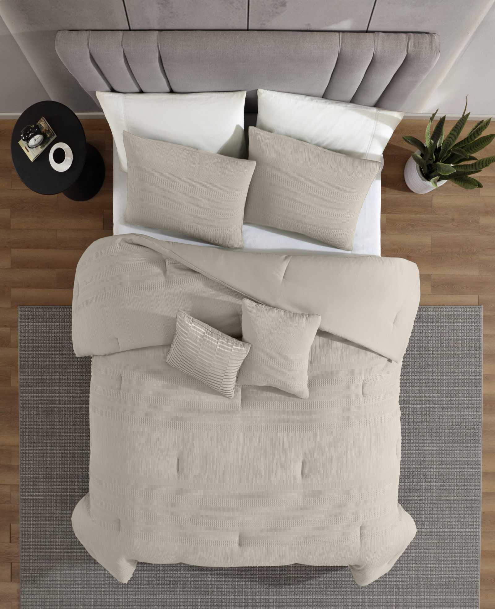 Kenneth Cole Reaction Home & Bedding Variegated Waffle set piumone beige