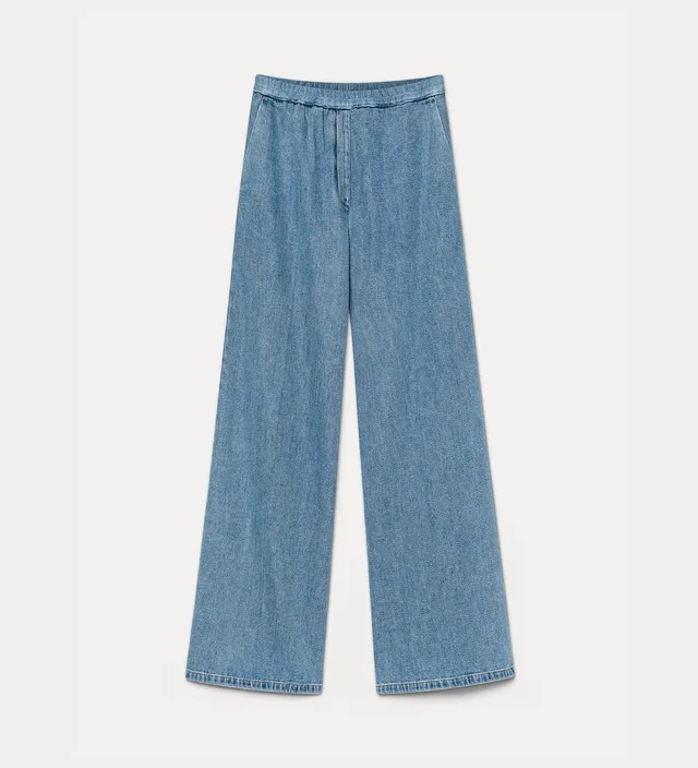 Forte pantaloni loose cavalry denim pantaloni indigo