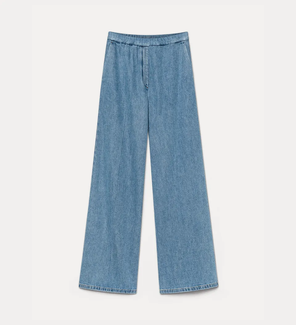 Forte pantaloni loose cavalry denim pantaloni indigo