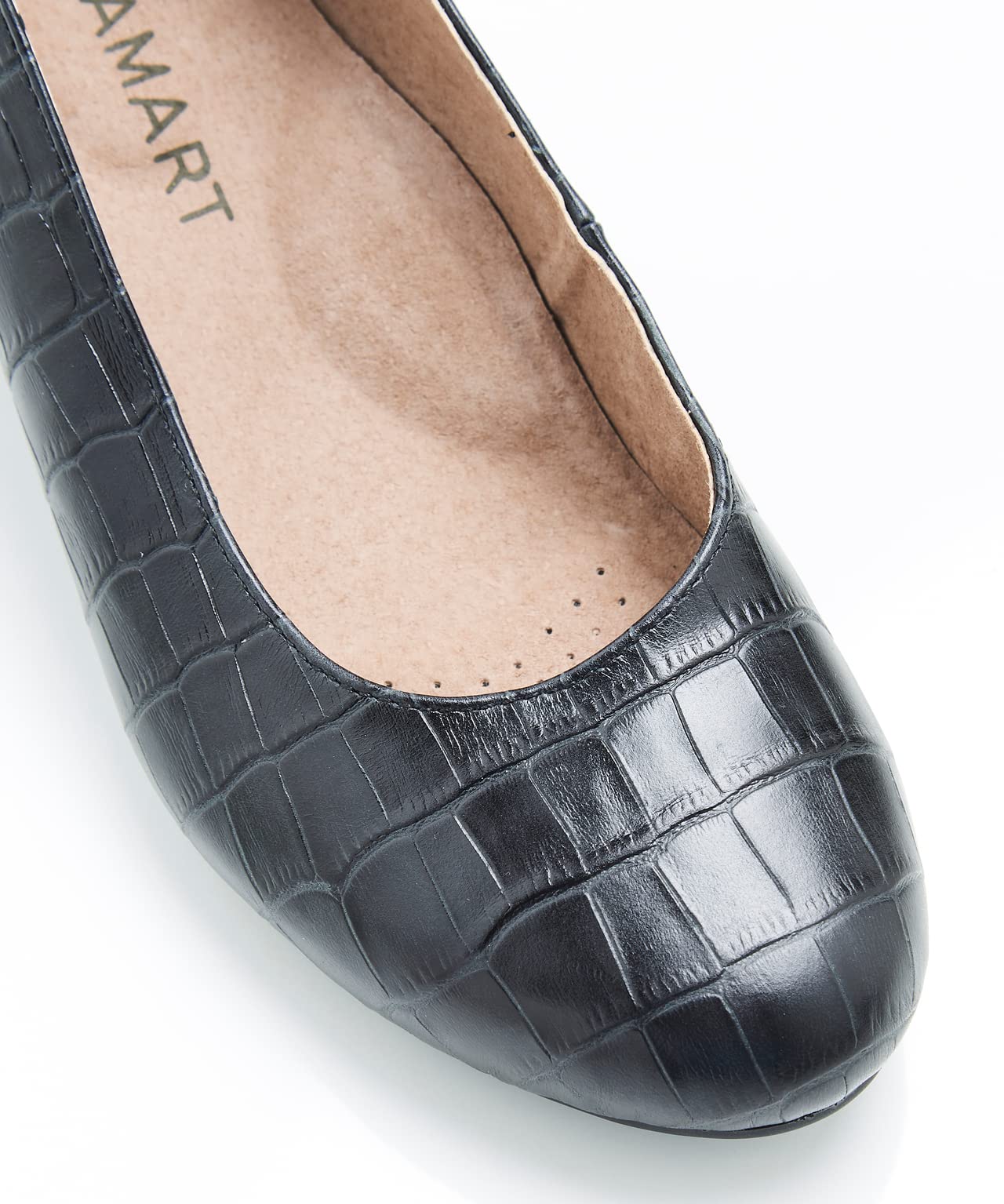 Damart Prêt-à-porter Pompe décolleté nere effetto coccodrillo o iridescente 36