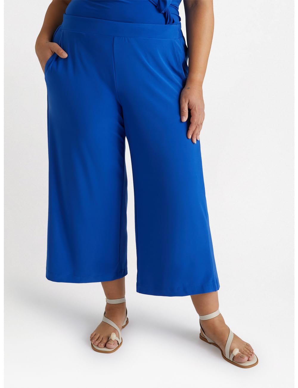 Fiorella Rubino Pantaloni Cropped Ampi pantaloni jersey