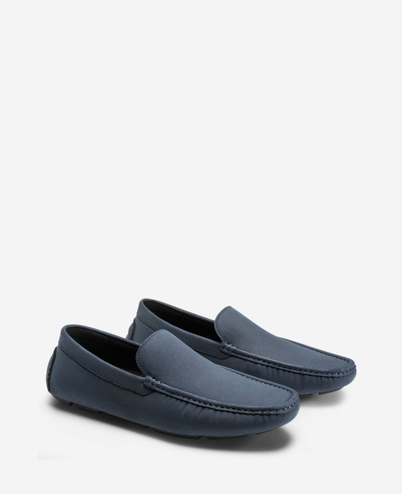 Kenneth Cole Reaction Shoes Scanlin Driving Loafer mocassini blu navy in finta camoscio