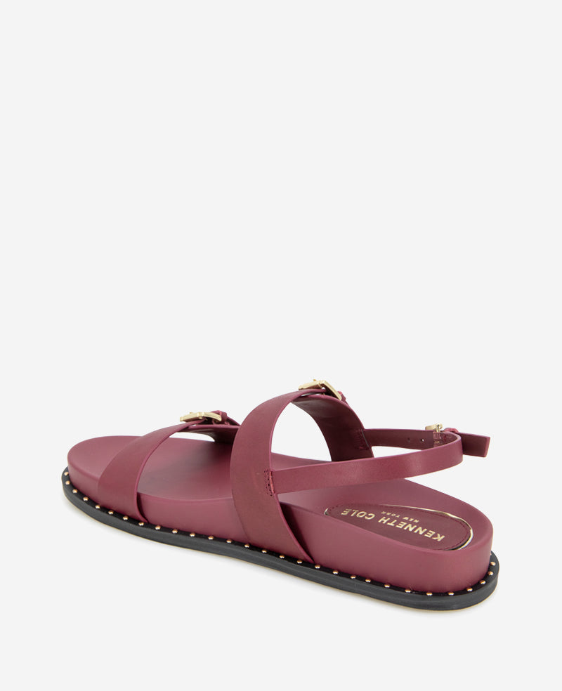 Kenneth Cole Reaction Shoes Drinity Leather Band Buckle Sandal sandali rossi in pelle