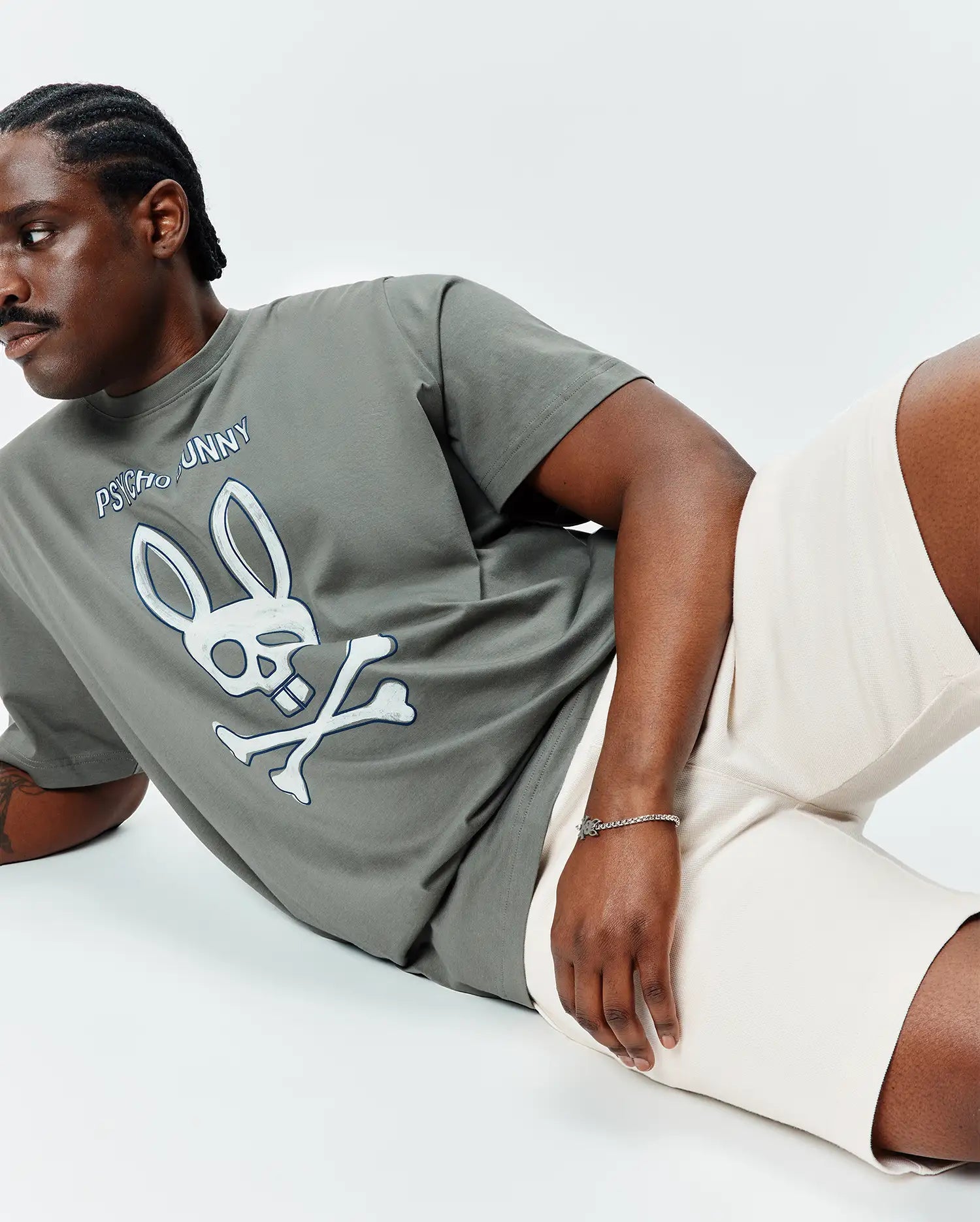 Psycho Bunny Big & Tall Adler Graphic Tee maglietta verde cotone Pima