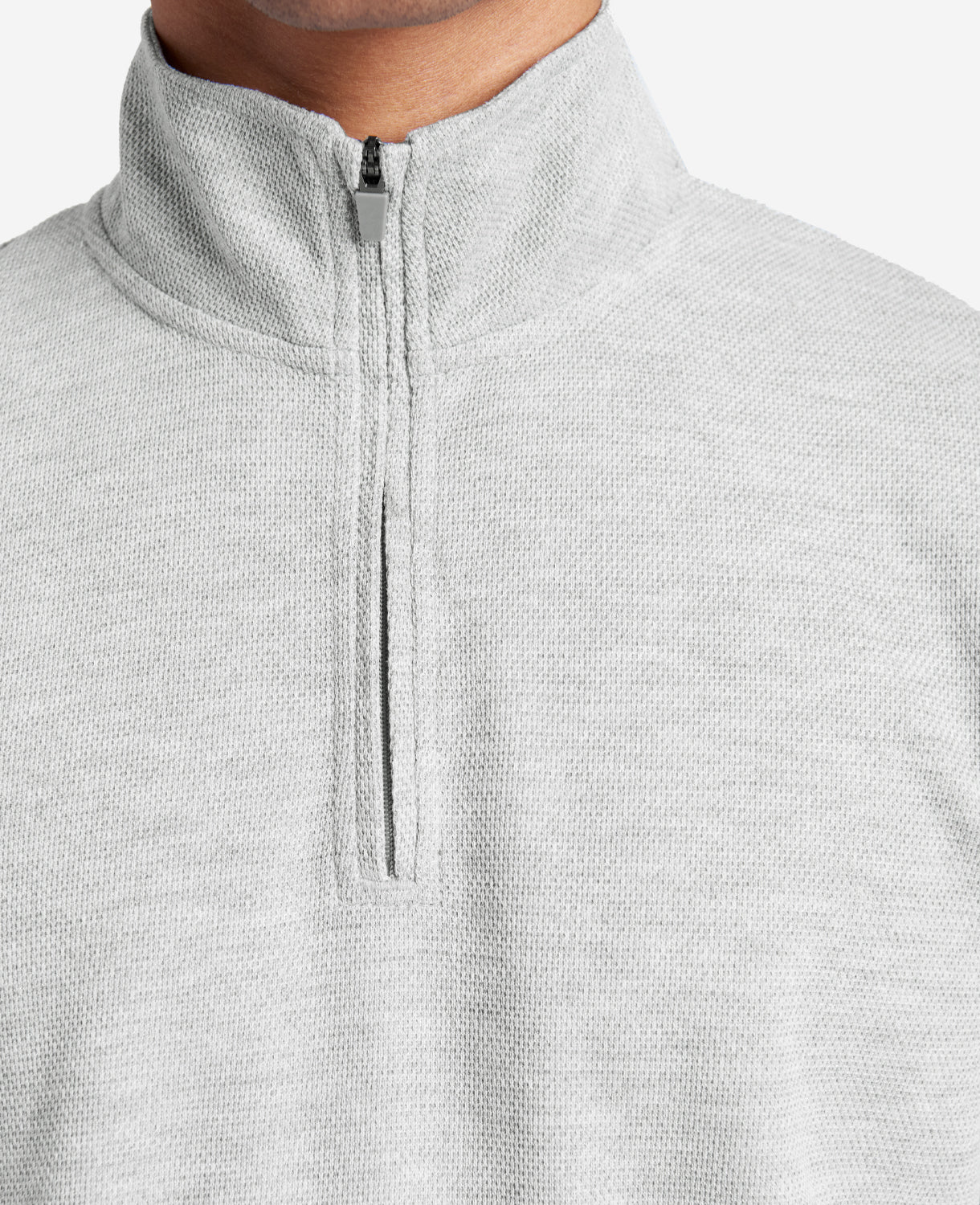 Kenneth Cole Reaction Sport Quarter-Zip Knit Pullover pullover grigio traspirante