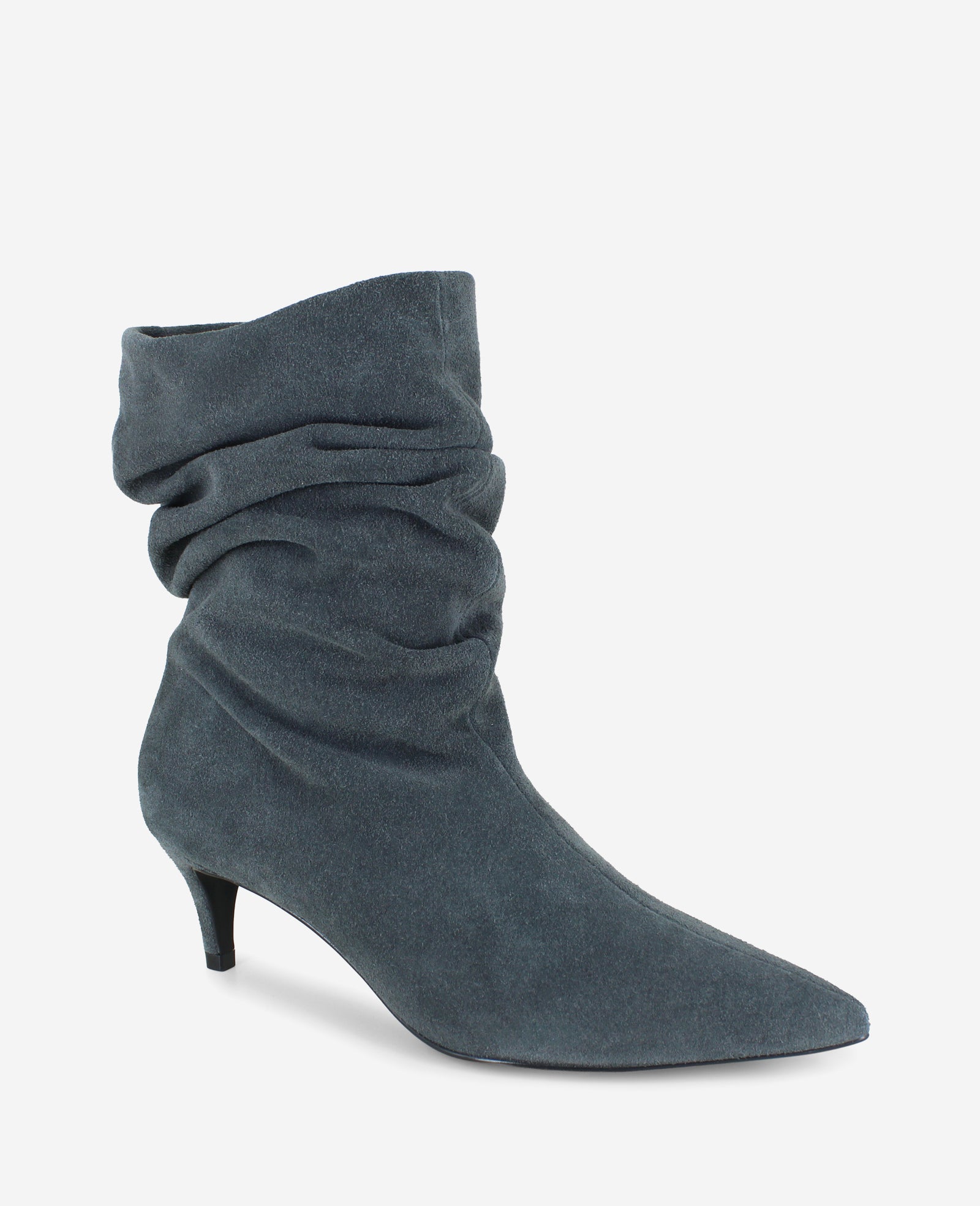 Kenneth Cole Reaction Shoes Marsha Suede Kitten Heel Bootie stivaletti grigio scamosciato