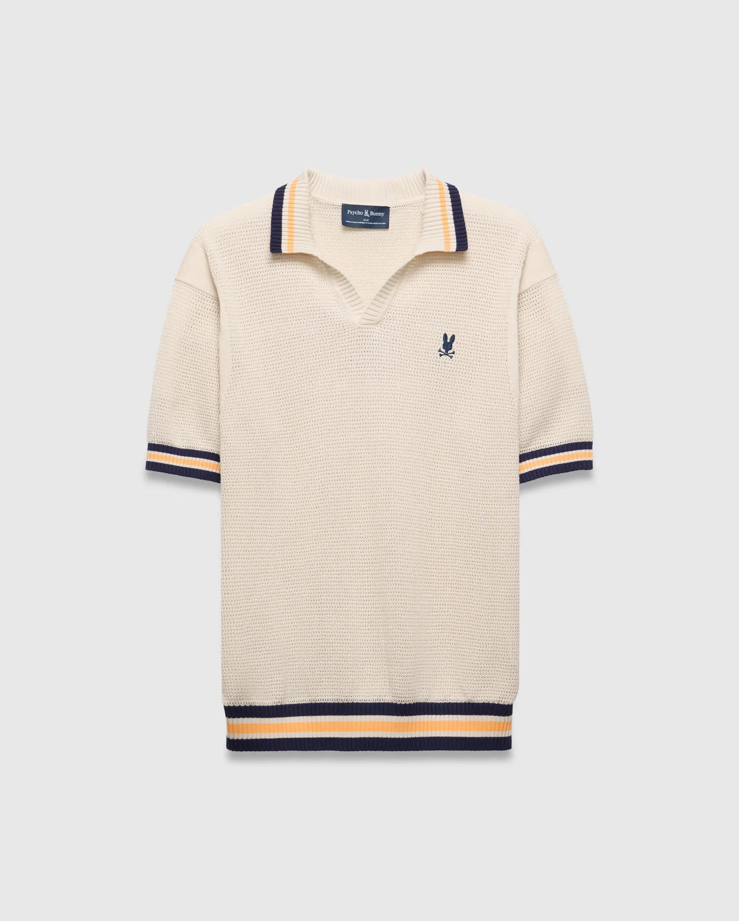 Psycho Bunny Men's Polos Theros Knit Polo MT0100164 polo beige