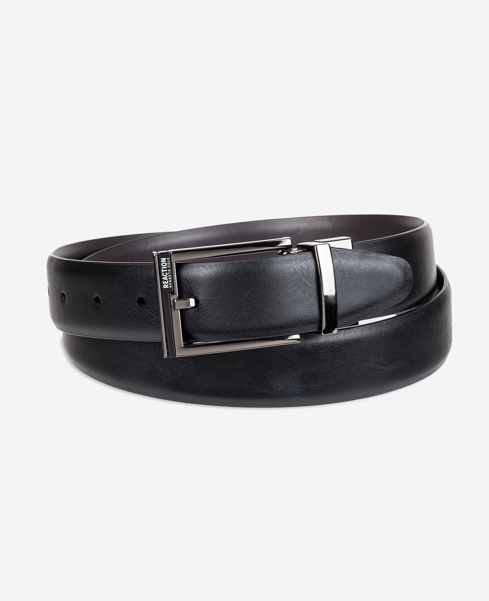 Kenneth Cole Reaction Belts Wallets & Small Accessories Stretch Feather Edge Reversible Dress Belt cintura uomo nera marrone