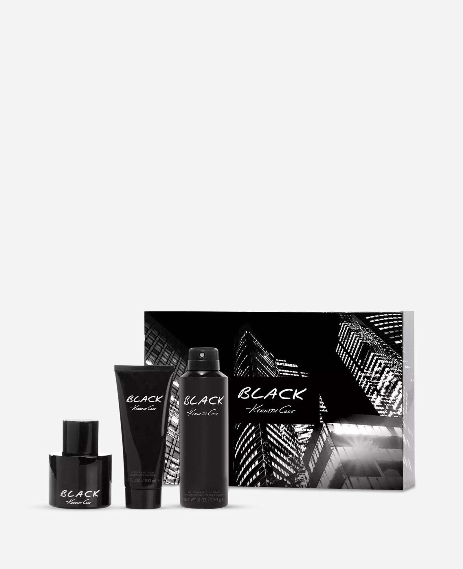 Kenneth Cole Reaction Fragrance Black Eau de Toilette 3pc Gift Set set regalo uomo
