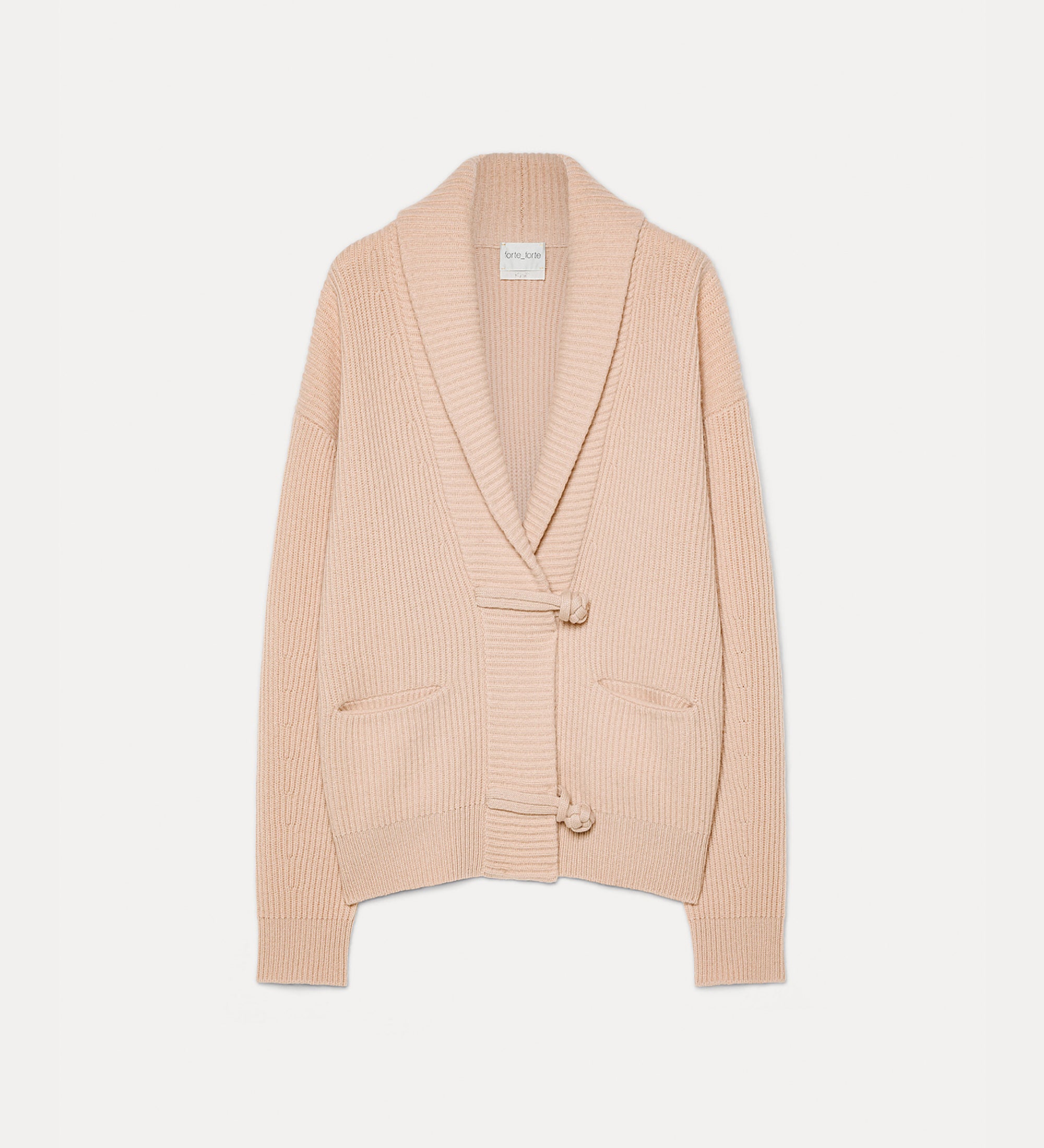 Forte maglieria cardigan a coste lana e cashmere cashmere
