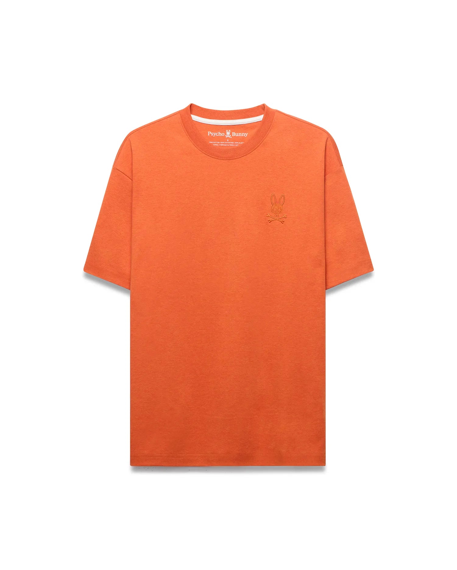 Psycho Bunny Oscar MT0200217 maglietta arancione 100% Pima oversize