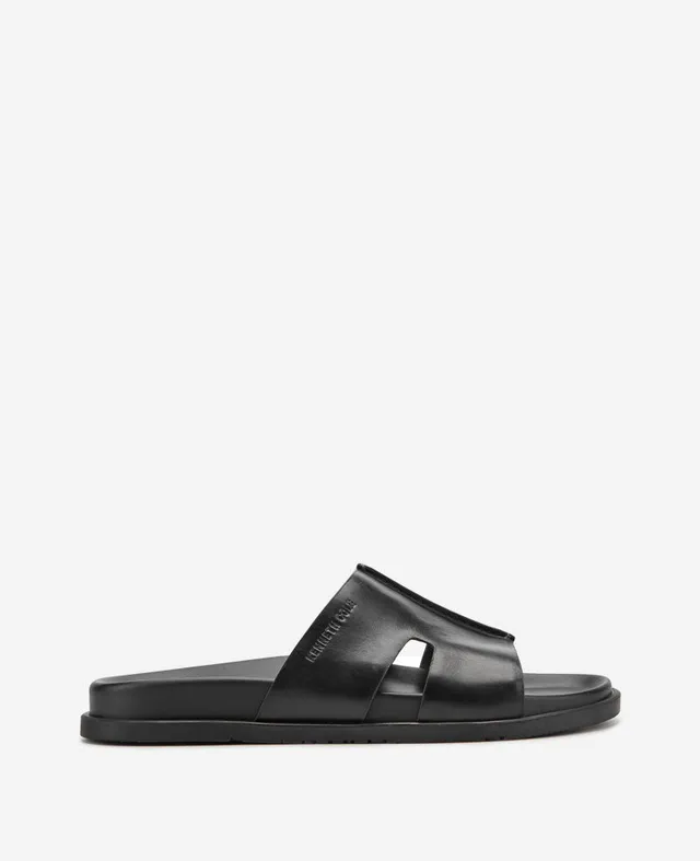 Kenneth Cole Reaction Willy sandalo nero in pelle con soletta imbottita