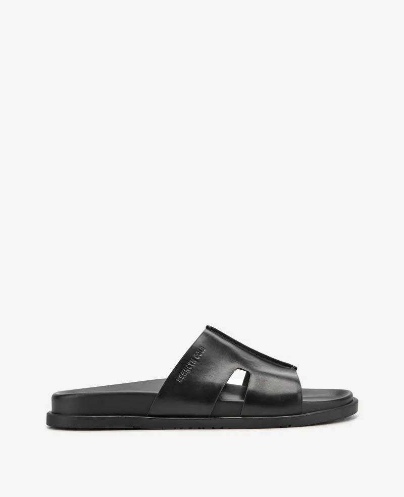 Kenneth Cole Reaction Willy sandalo nero in pelle con soletta imbottita
