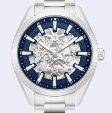 Kenneth Cole Reaction Skeleton orologio automatico acciaio argento