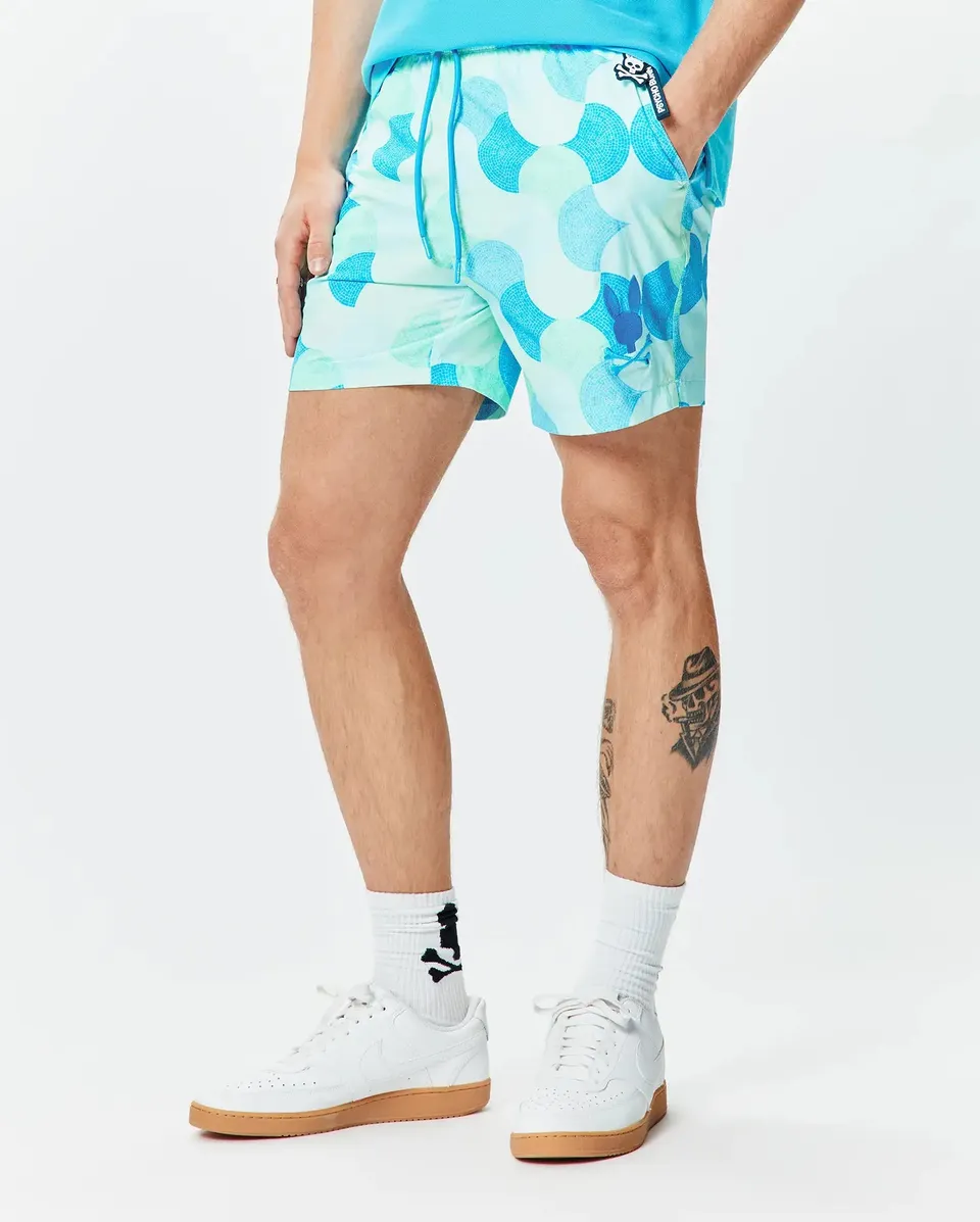 Psycho Bunny Men's Swimwear Ethan costume da bagno 6" cabbage XXS-XXXL