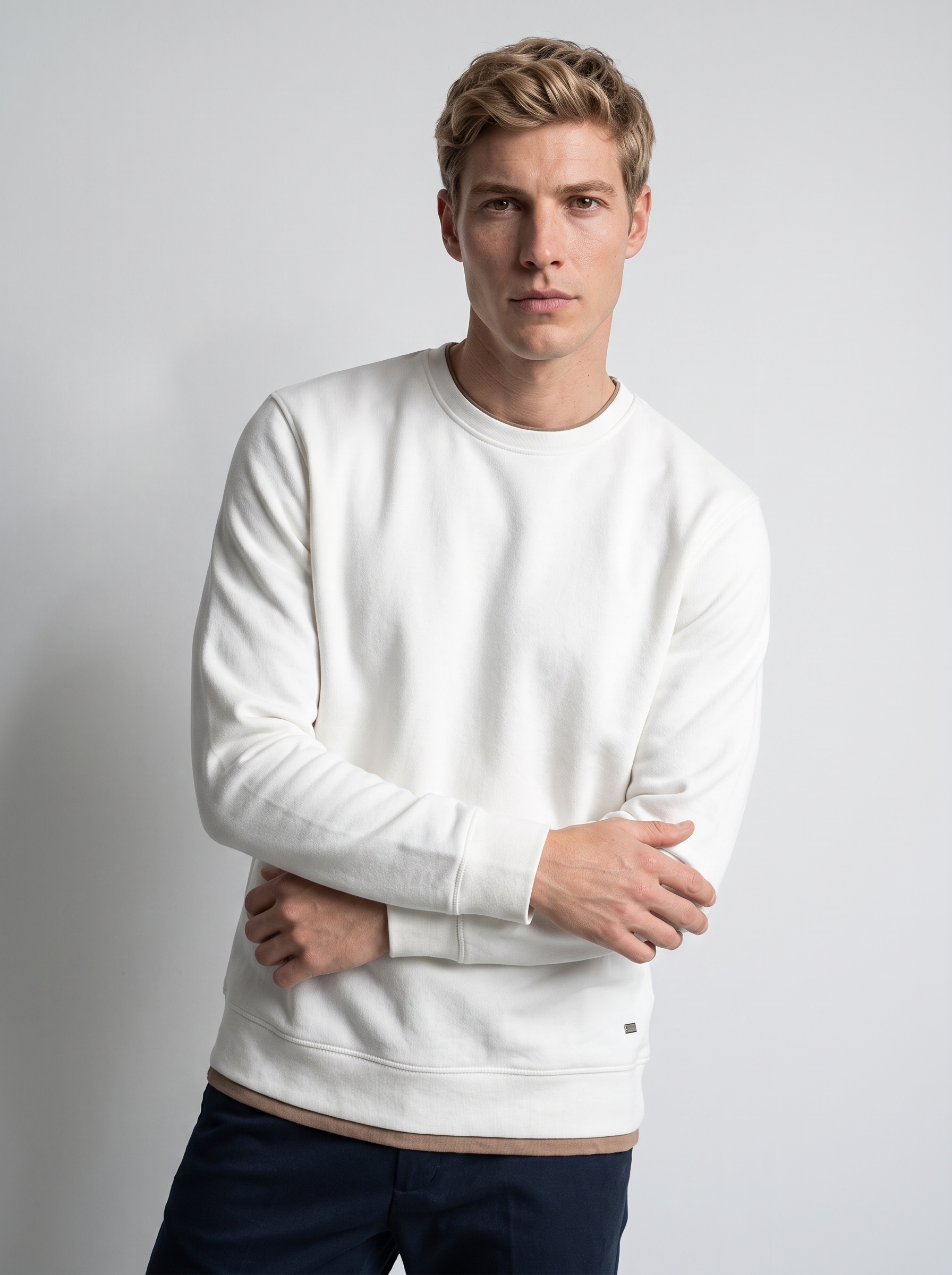 Markup Uomo Felpe & T-shirt Felpa Girocollo con Inserti Contrasto uomo