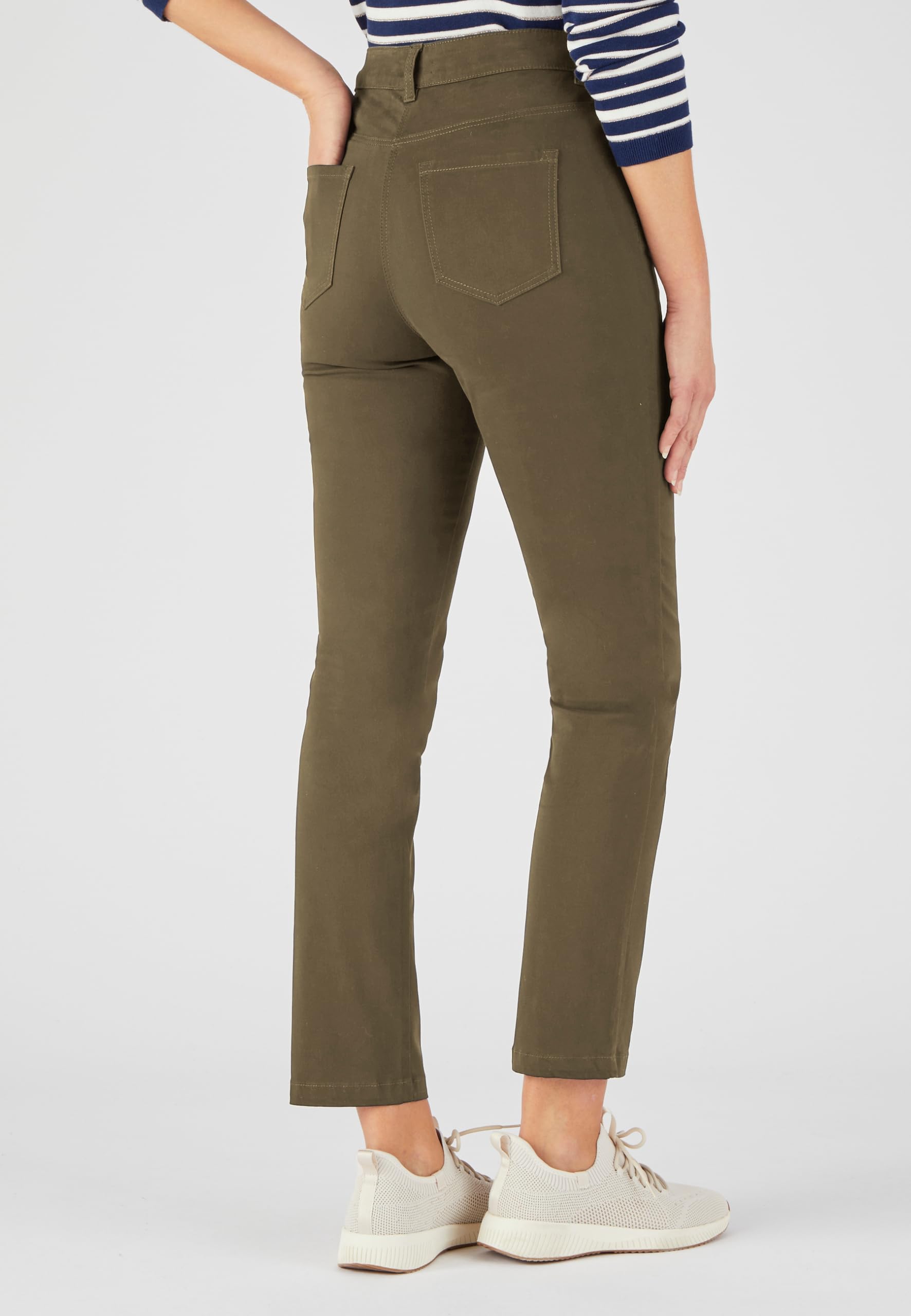 Damart Prêt-à-porter Pantaloni da donna slim 7/8 pantaloni bianco