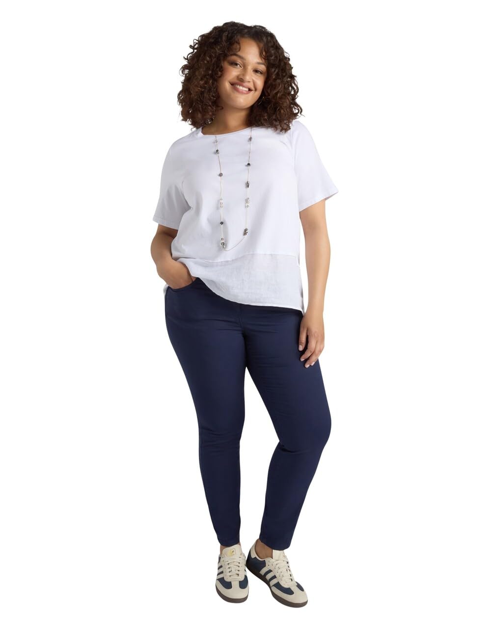 Fiorella Rubino Pantaloni Pantaloni Skinny Blu 46 Plus stretch cinque tasche