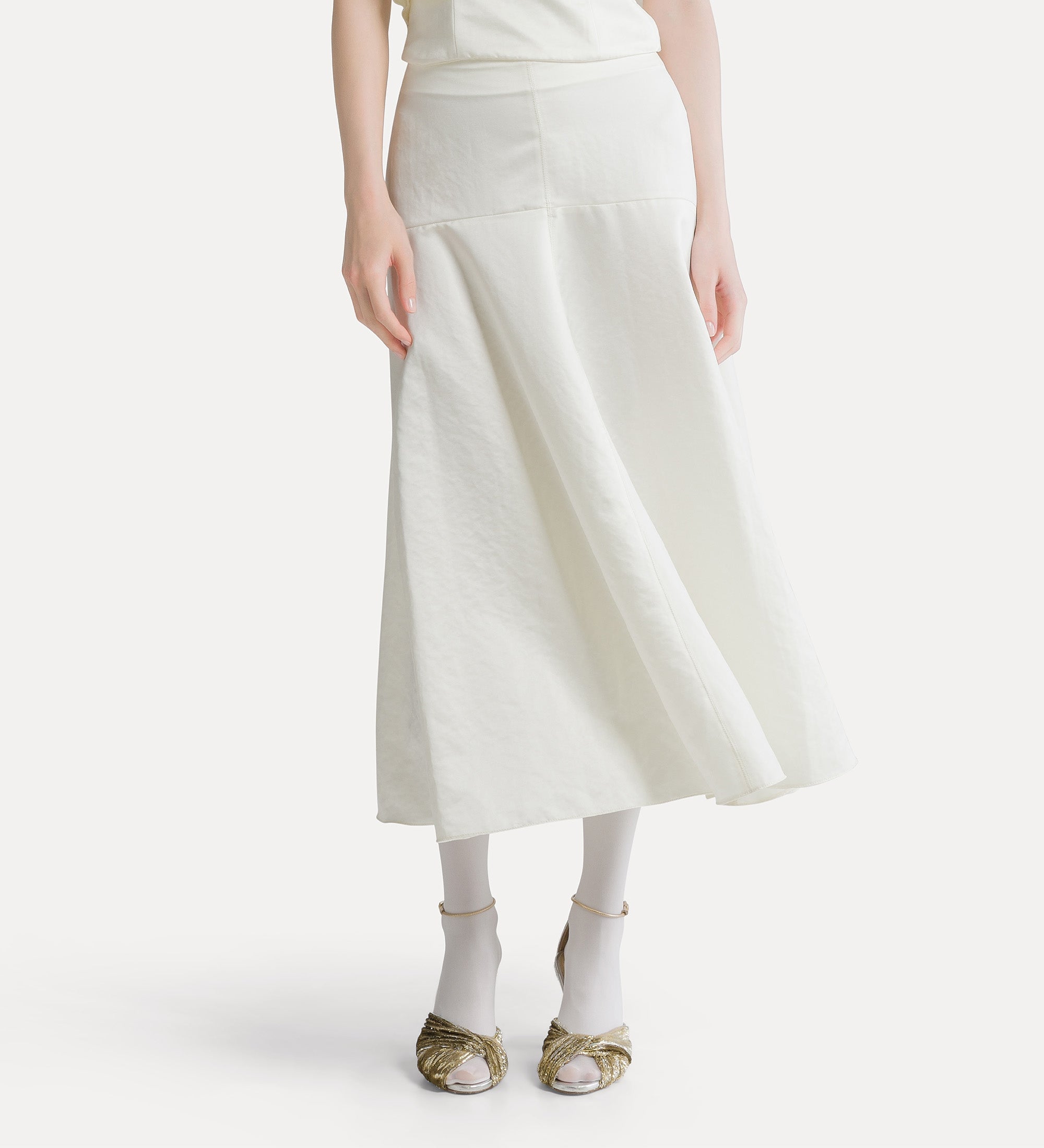 Forte gonne gonna midi duchesse Diamond bianca