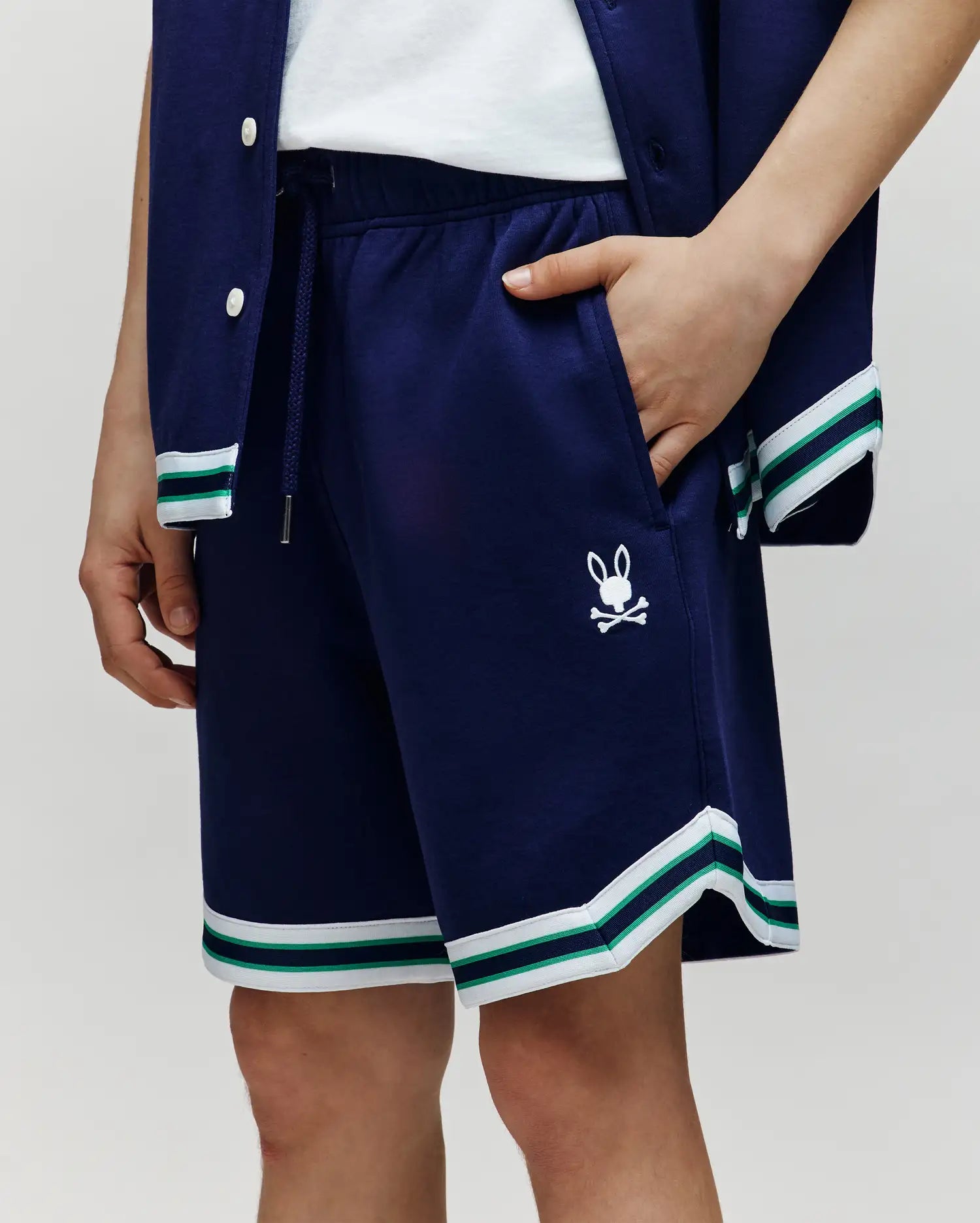 Psycho Bunny Basil Taped Short 3"- 7" short bambino blu