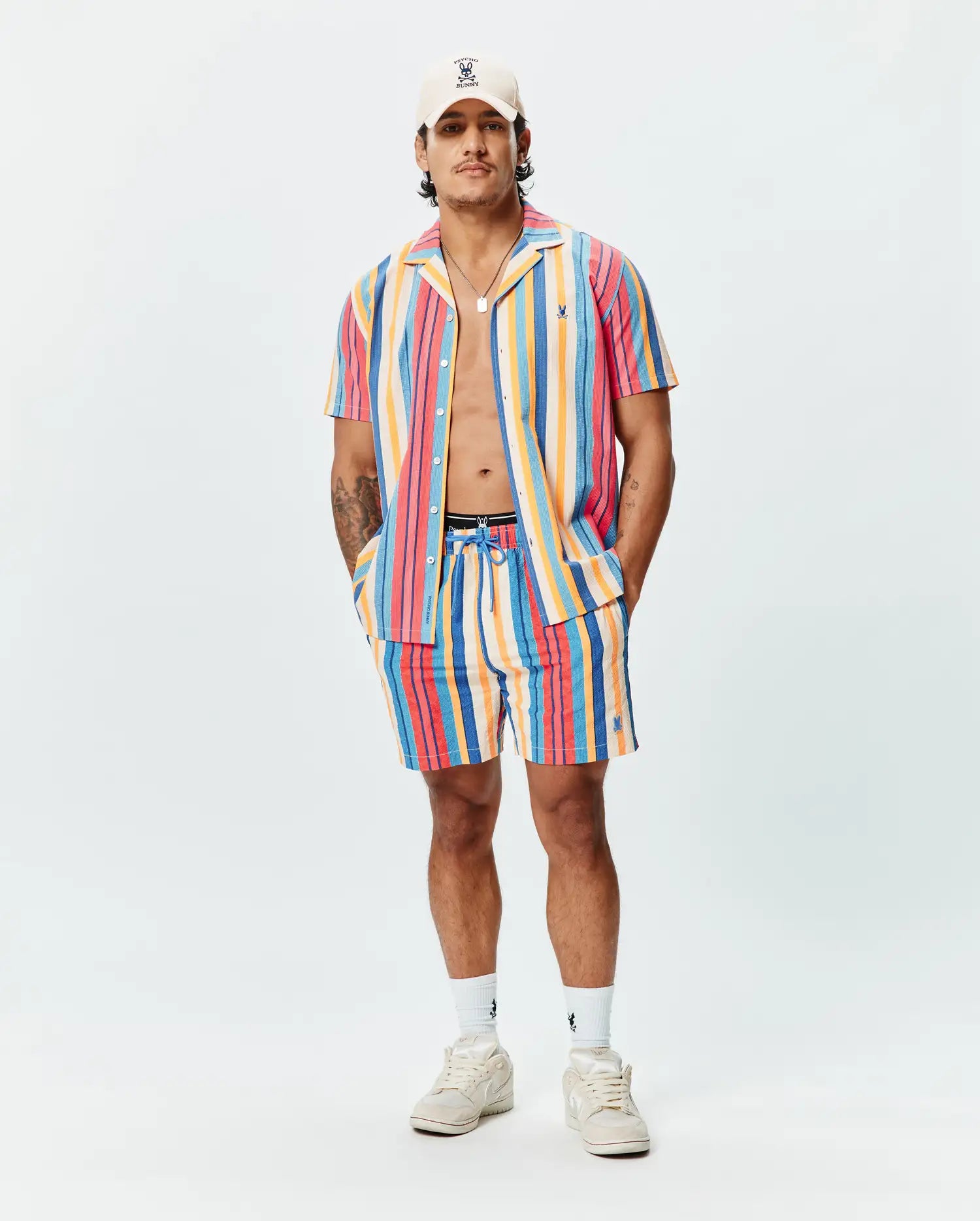 Psycho Bunny Men's Swimwear Hubert Swim Trunk 6" costume uomo multicolore