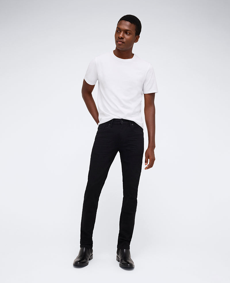 Kenneth Cole Reaction Clothing Slim-Fit Recycled Stretch Denim Jean jeans Watts Black