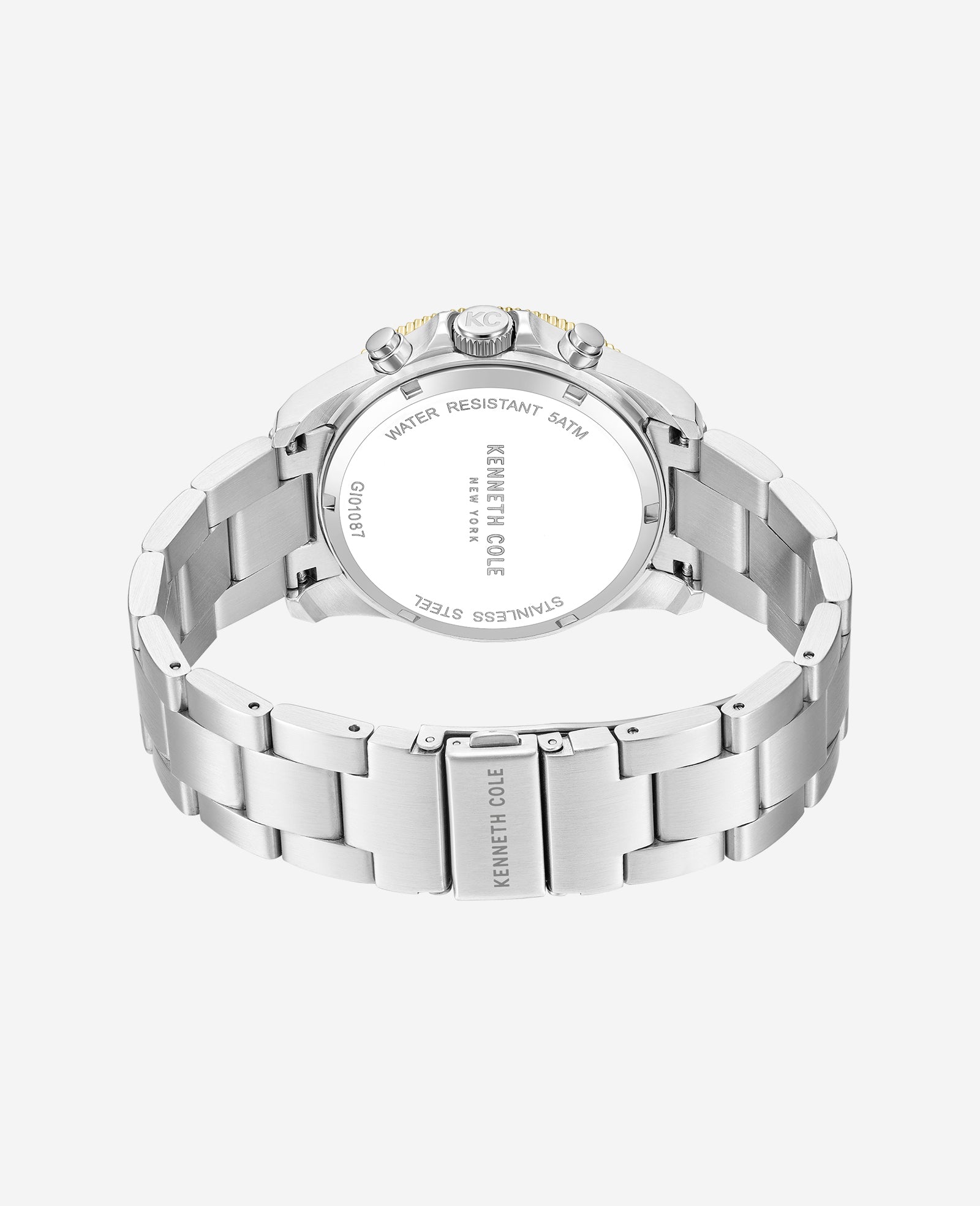 Kenneth Cole Reaction Watches Chronograph Bracelet Watch orologio argento cronografo