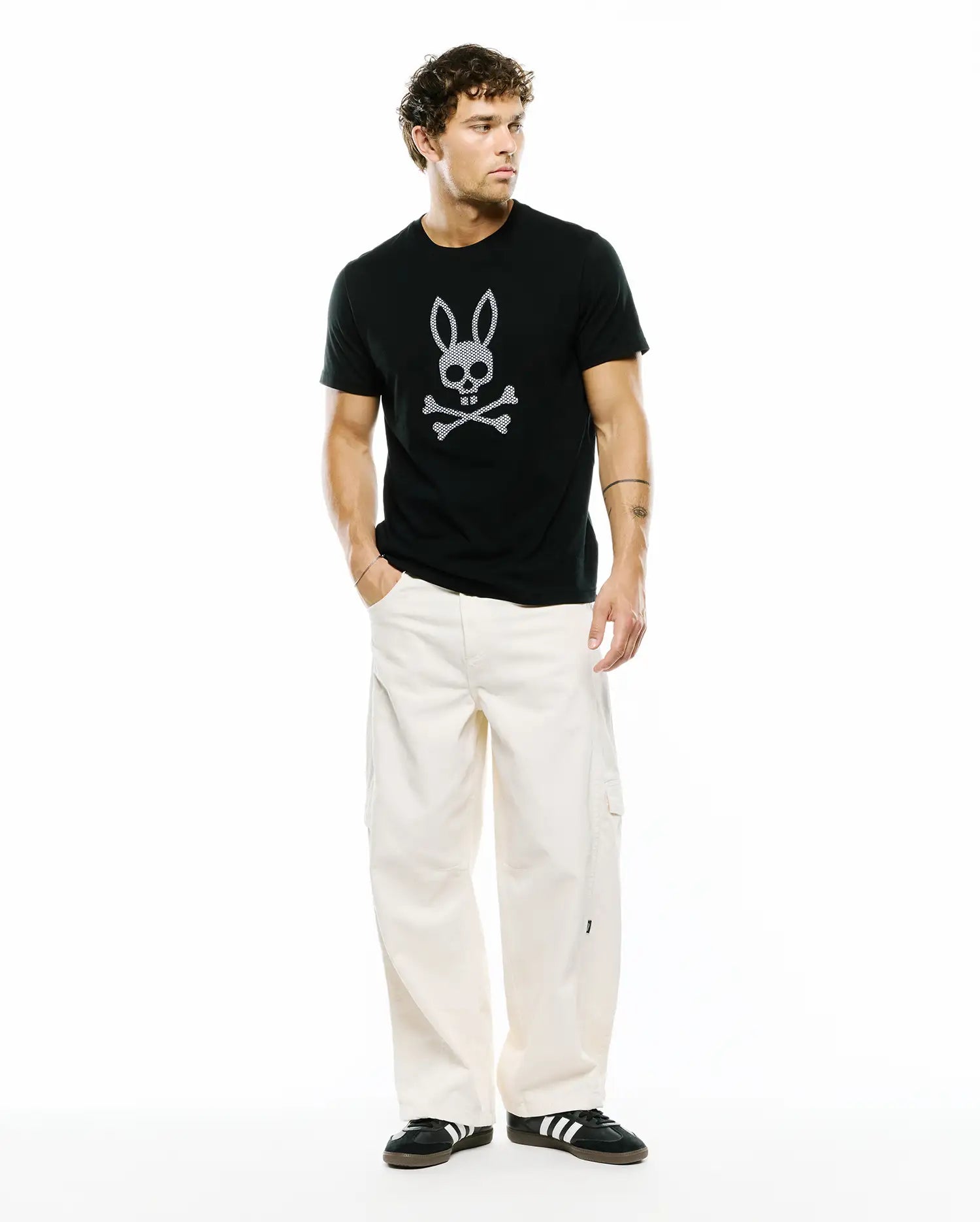 Psycho Bunny Men's Tees Stan Pima Cotton Graphic Tee maglietta Black XXS-XXXL cotone Pima