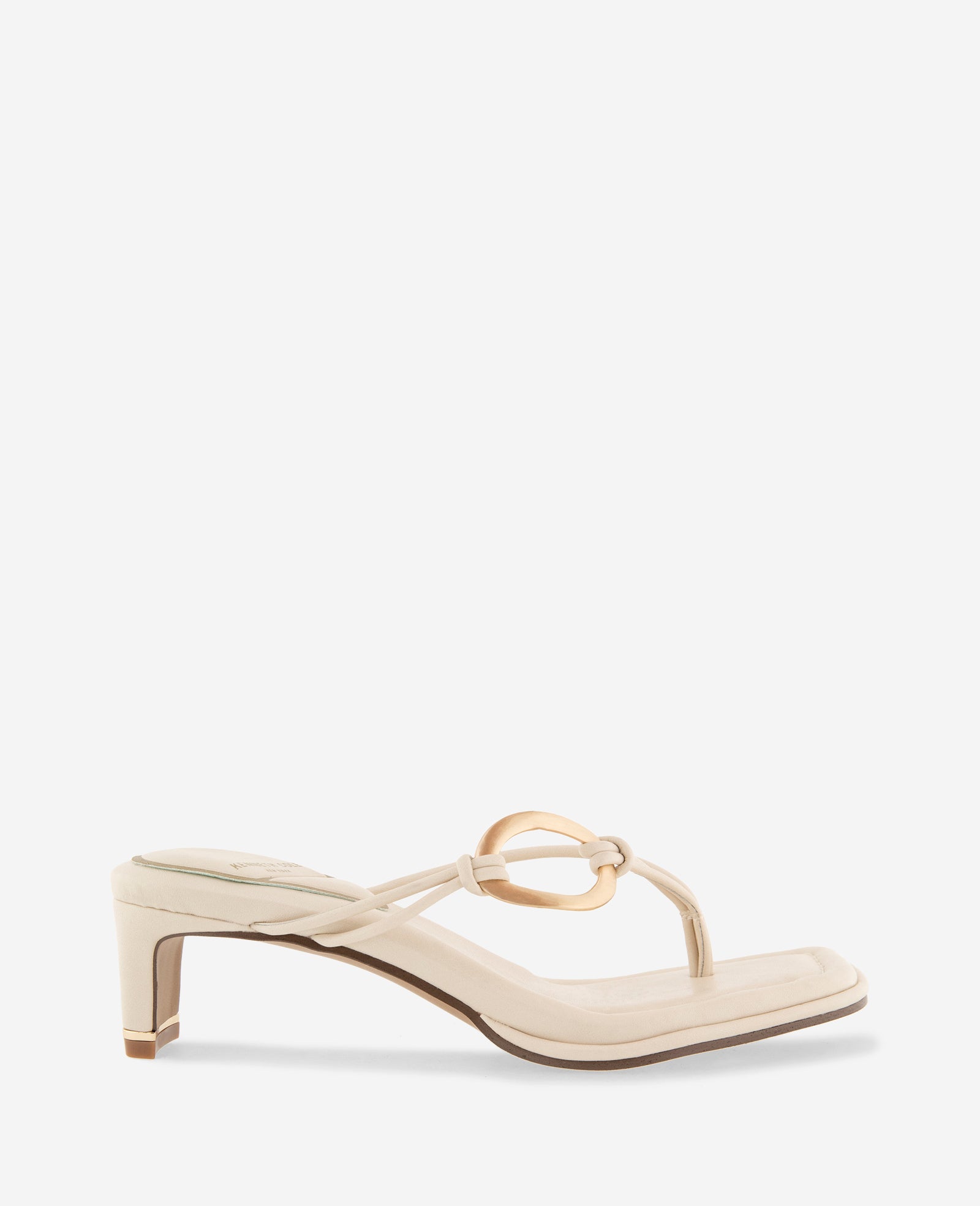 Kenneth Cole Reaction Shoes Madrid Leather sandali con tacco grigio