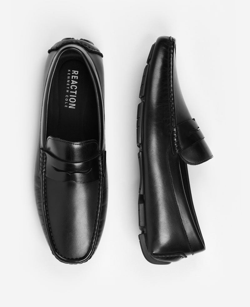 Kenneth Cole Reaction Shoes Sergio Penny Driving Loafer mocassini neri