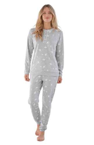 Damart Homewear Pigiama in Maglia Thermolactyl Interlock Set Donna