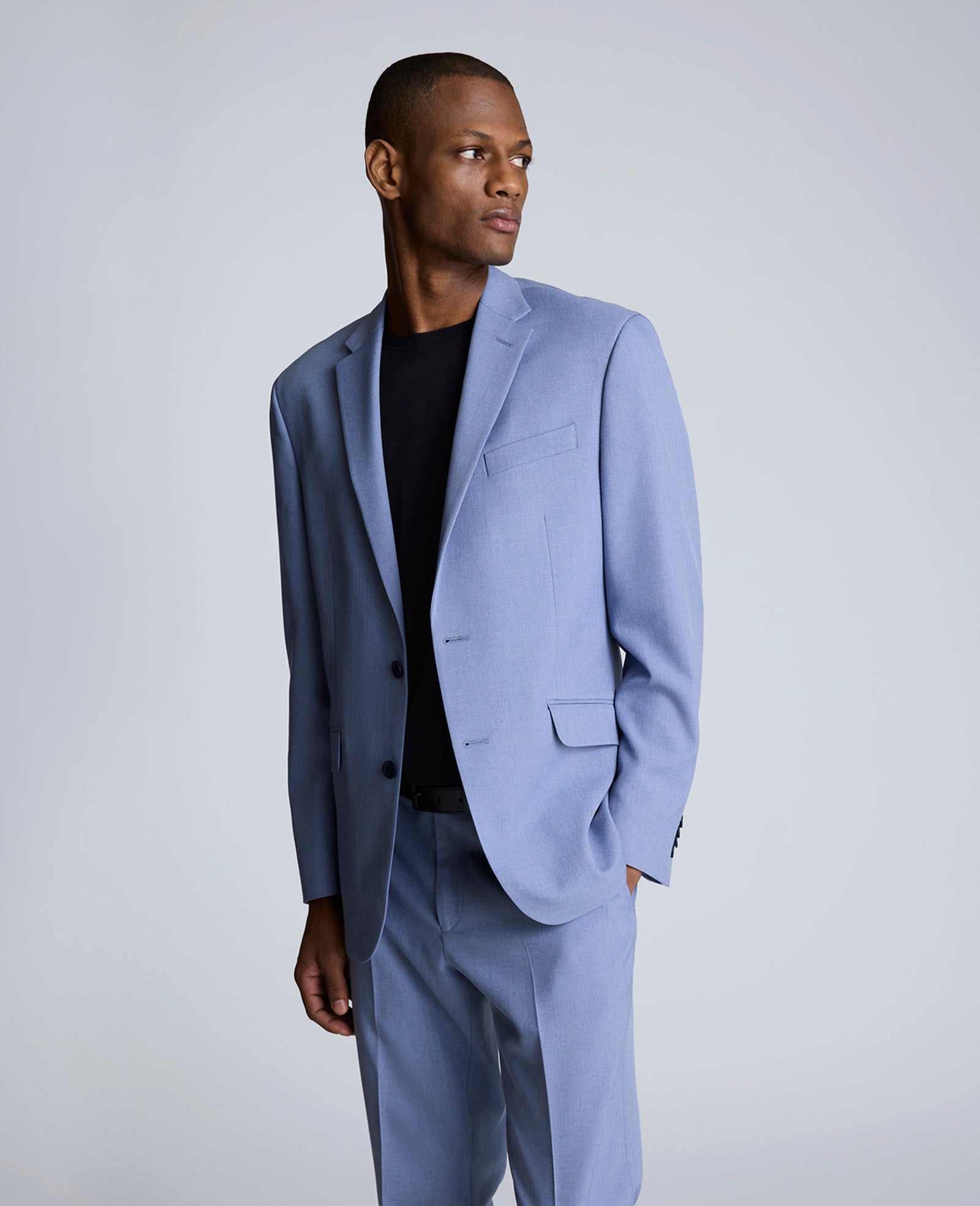 Kenneth Cole Reaction Ready Flex Slim Fit Nested Suit completo azzurro slim fit
