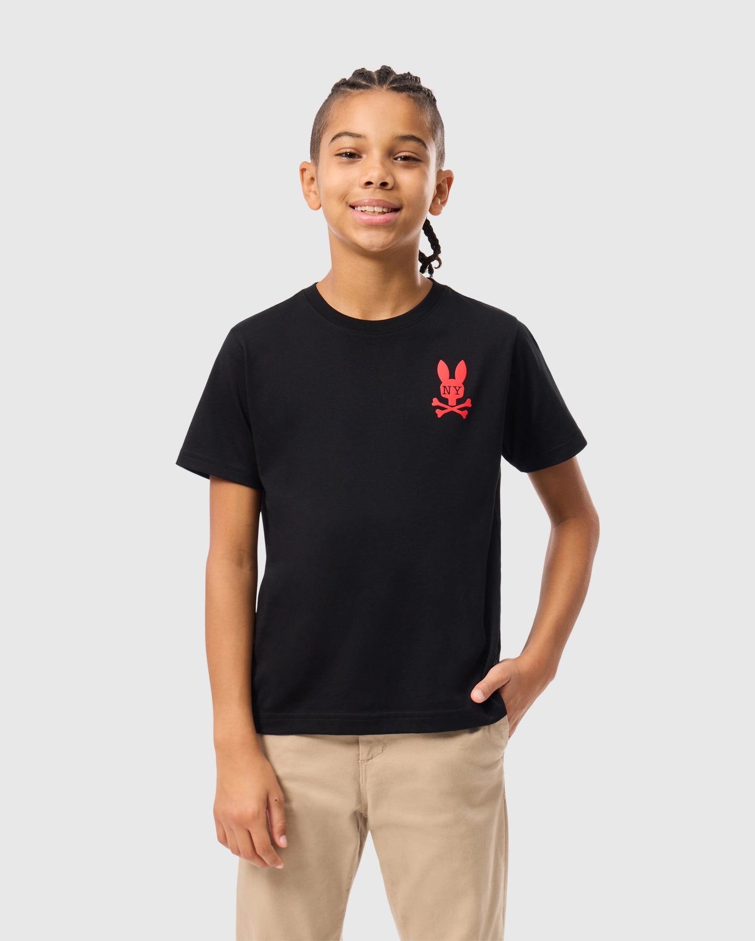 Psycho Bunny Kids Tees New York City Tee B0U554W1PC T-shirt nera