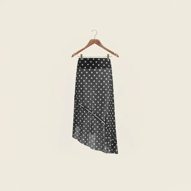 House Of Sunny Women's Skirts POLKA DOT MESH PRINTED SKIRT gonna midi mesh pois UK 6-18
