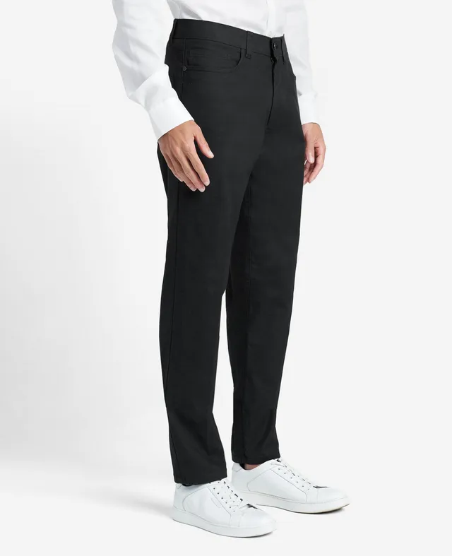 Kenneth Cole Reaction Clothing 5-Pocket Stretch Pant with Flex Waistband pantaloni neri elasticizzati