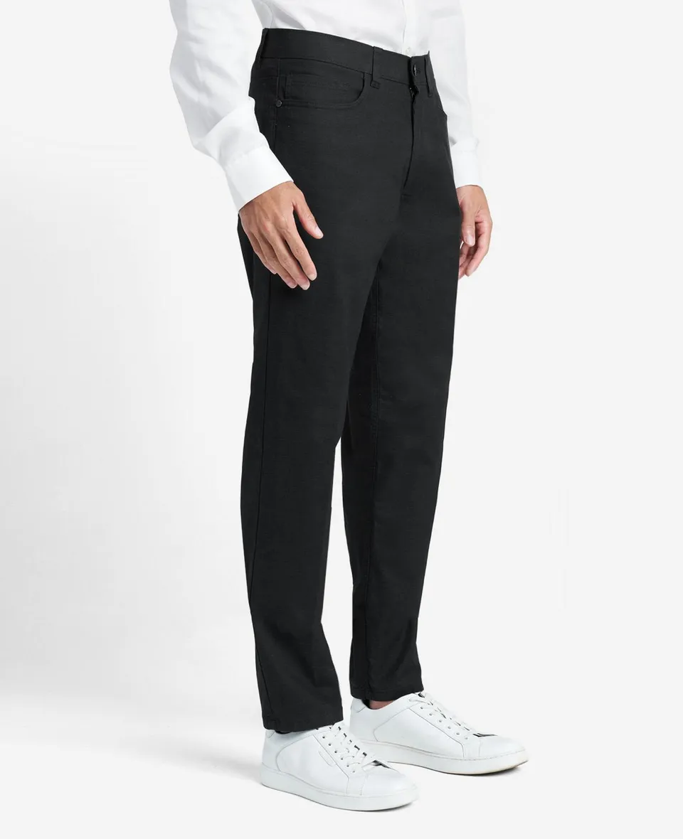 Kenneth Cole Reaction Clothing 5-Pocket Stretch Pant with Flex Waistband pantaloni neri elasticizzati