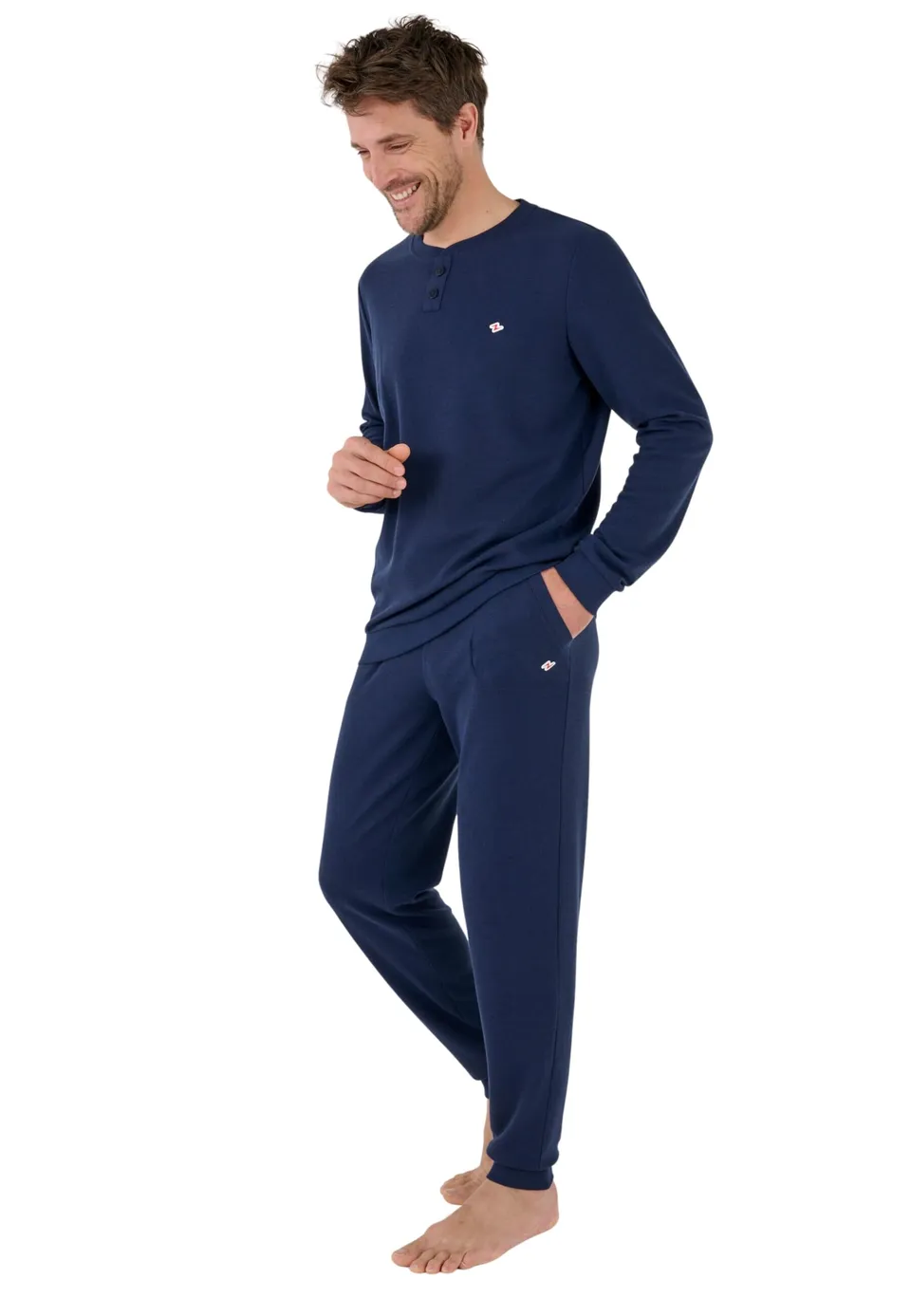 Damart Homewear Pigiama Thermolactyl in maglia goffrata da uomo 3XL caldo