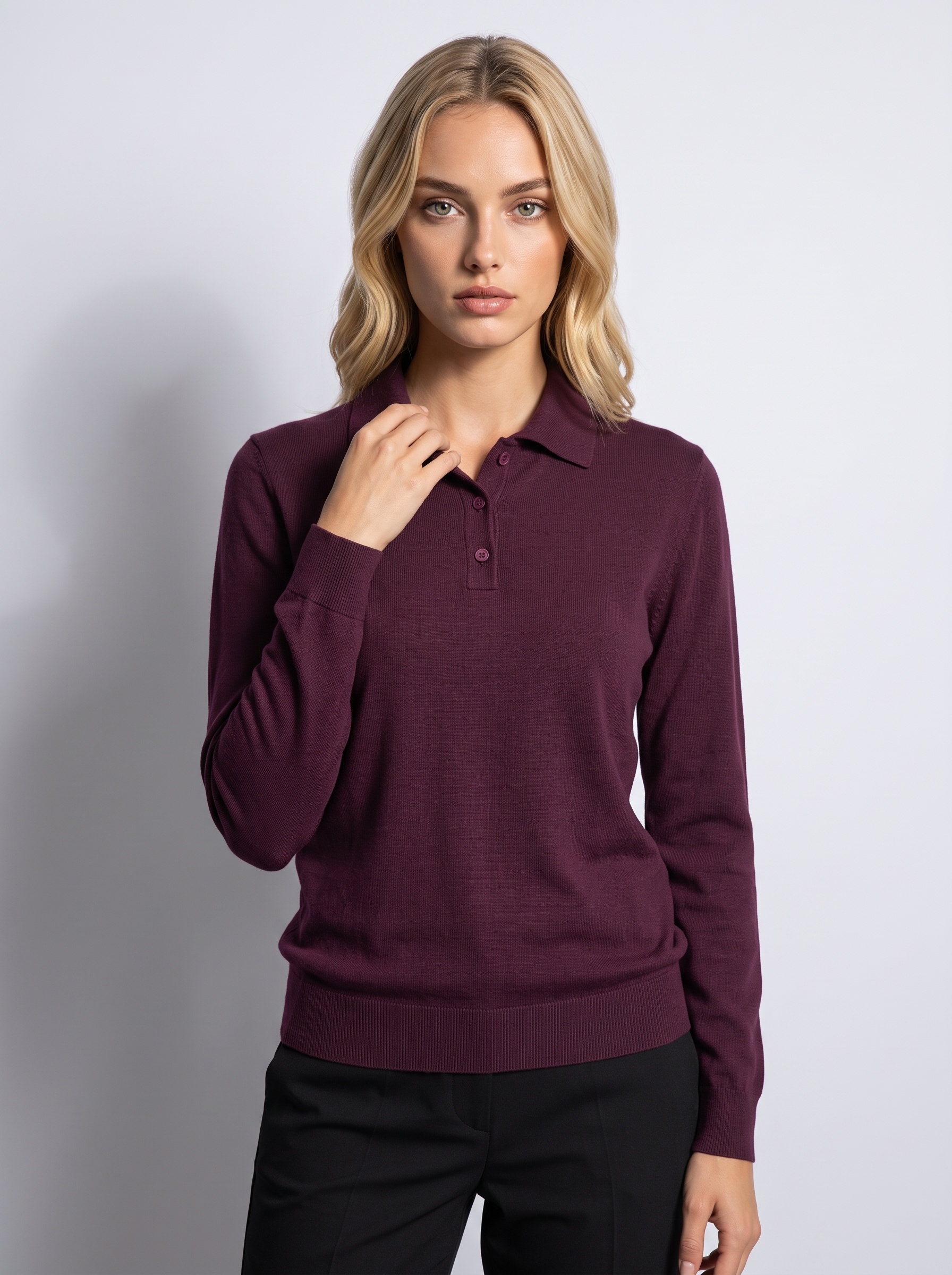 Markup Donna Maglieria Polo manica lunga polo donna