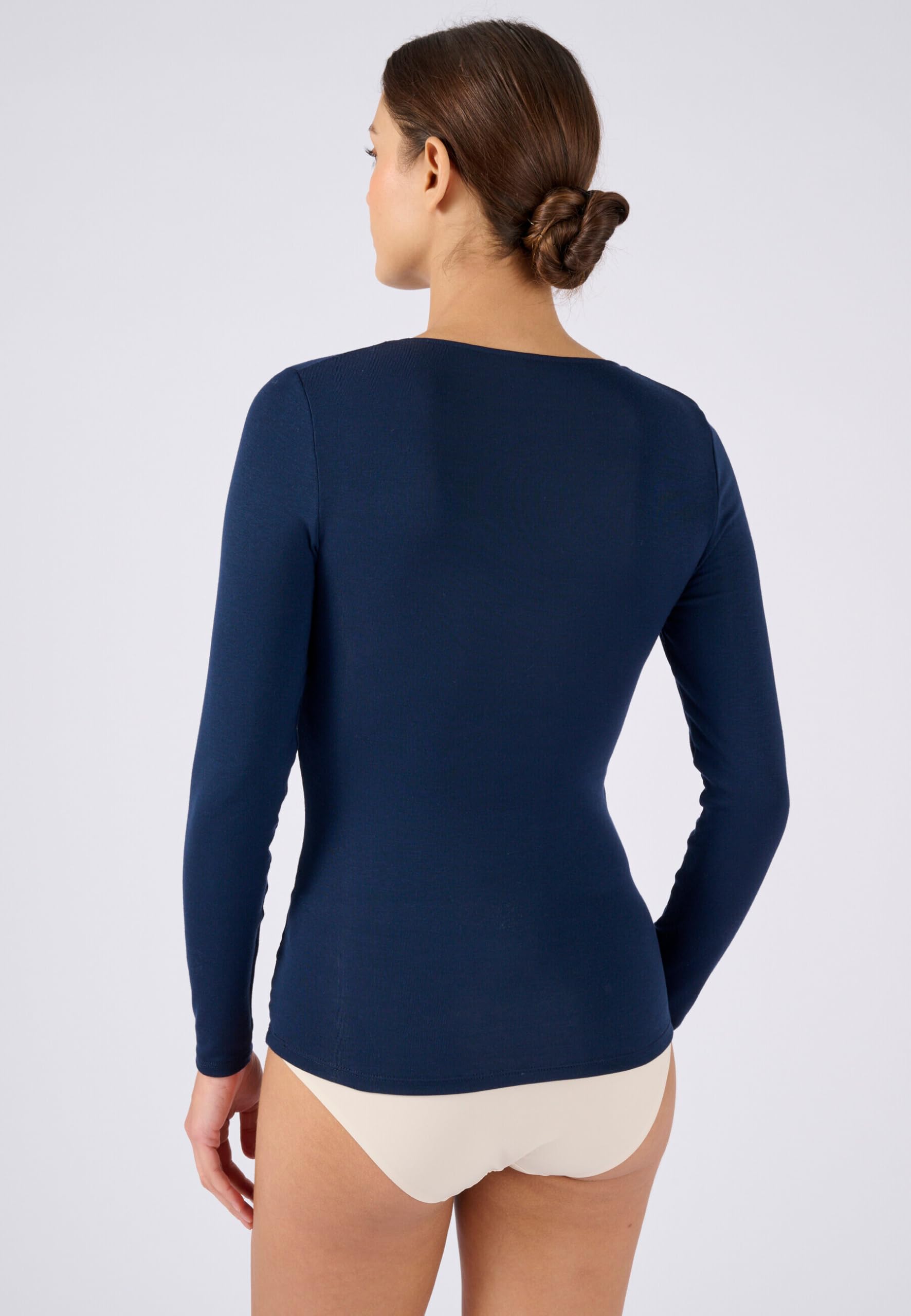 Damart Thermolactyl Sensitive maglietta termica donna maniche lunghe blu navy