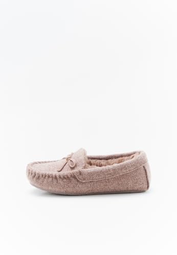 Damart Calzature pantofole effetto feltro Thermolactyl donna marroni