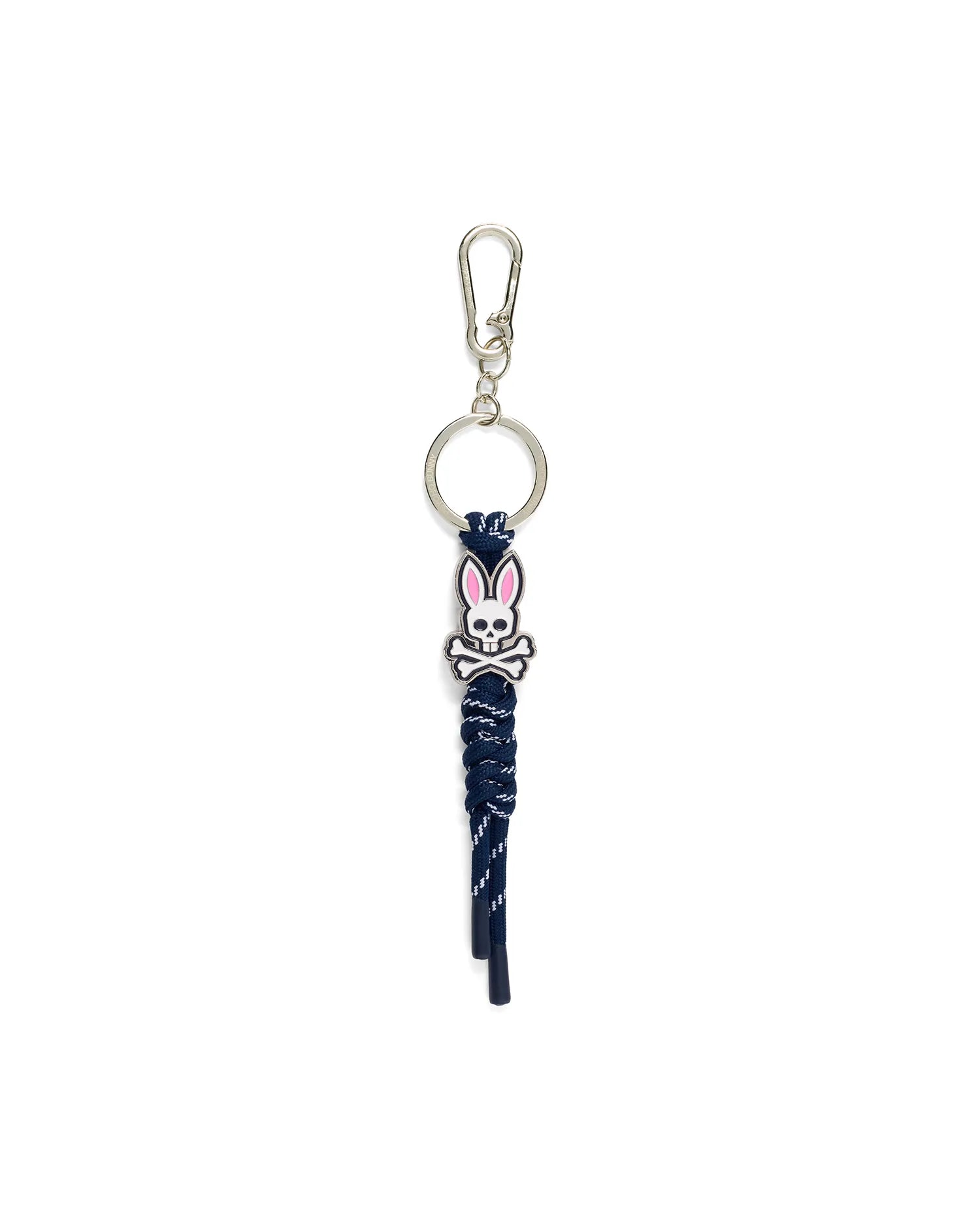 Psycho Bunny Accessories Laced Bunny portachiavi blu taglia unica con moschettone