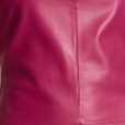 Kenneth Cole Reaction Clothing High Neck Hourglass Mini Vegan Leather Dress abito corto Red Plum