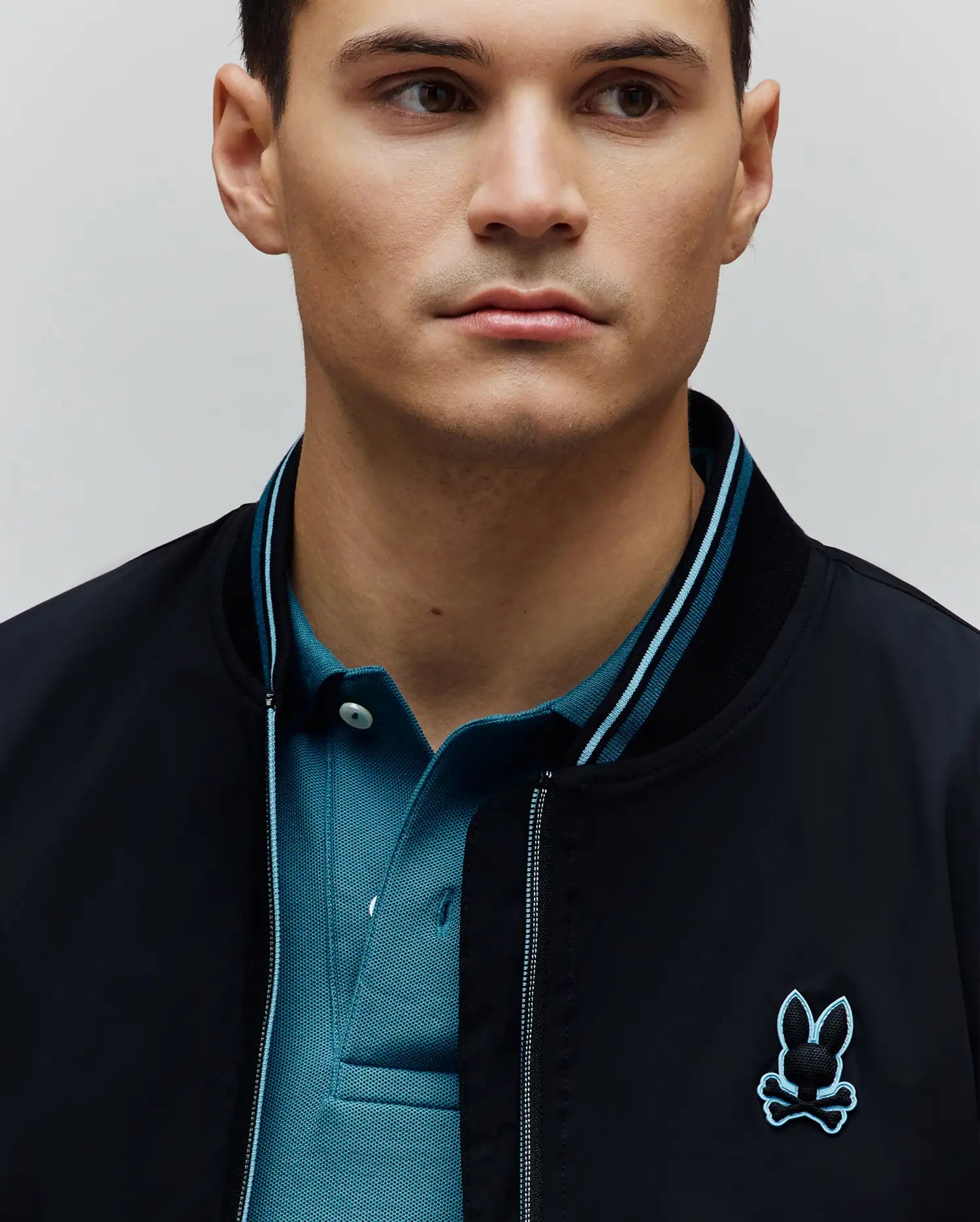 Psycho Bunny Jackets Aldrin Bomber bomber nero in nylon