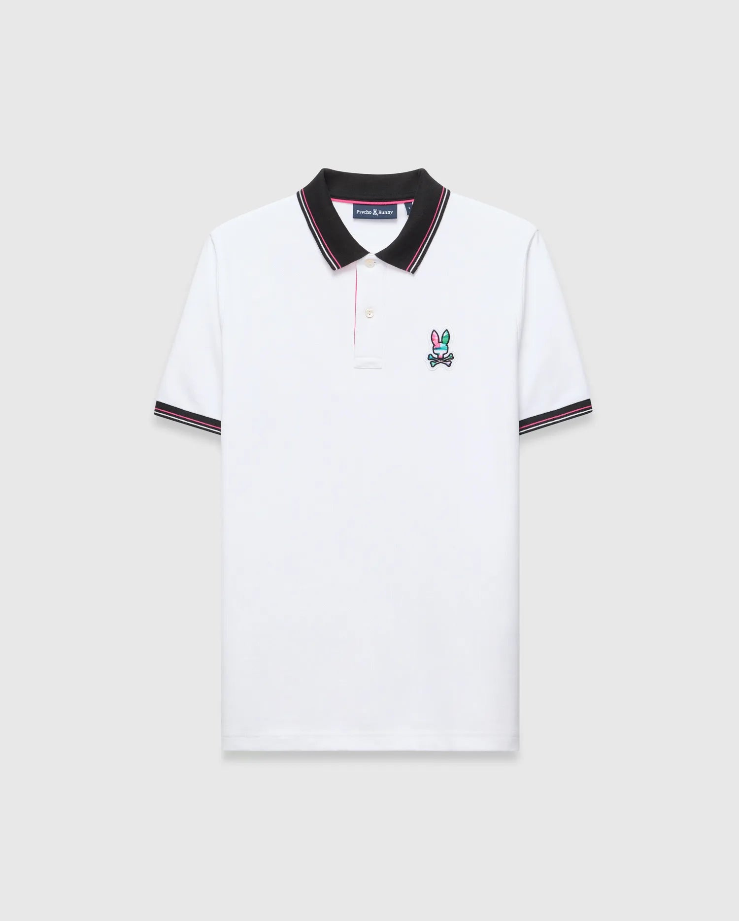 Psycho Bunny Men's Polos Nate Pique Polo Polo White