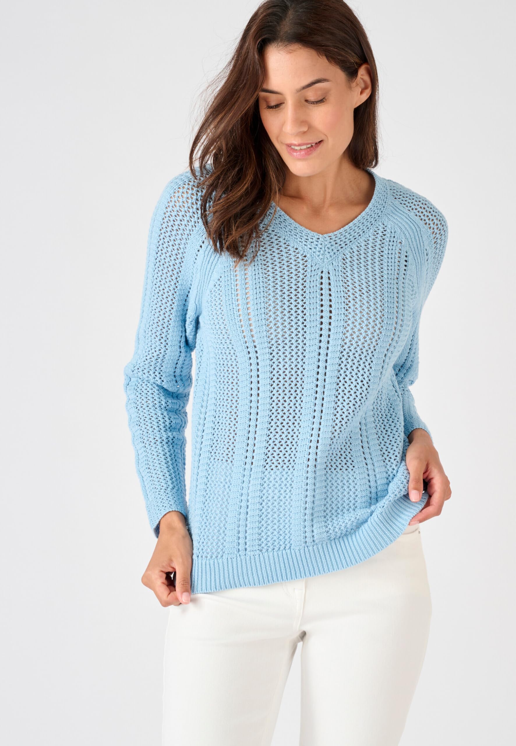Damart Prêt-à-porter Maglia traforata, blu
