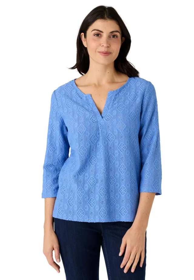Damart Prêt-à-porter Maglietta a maglia jacquard con trama maglietta donna