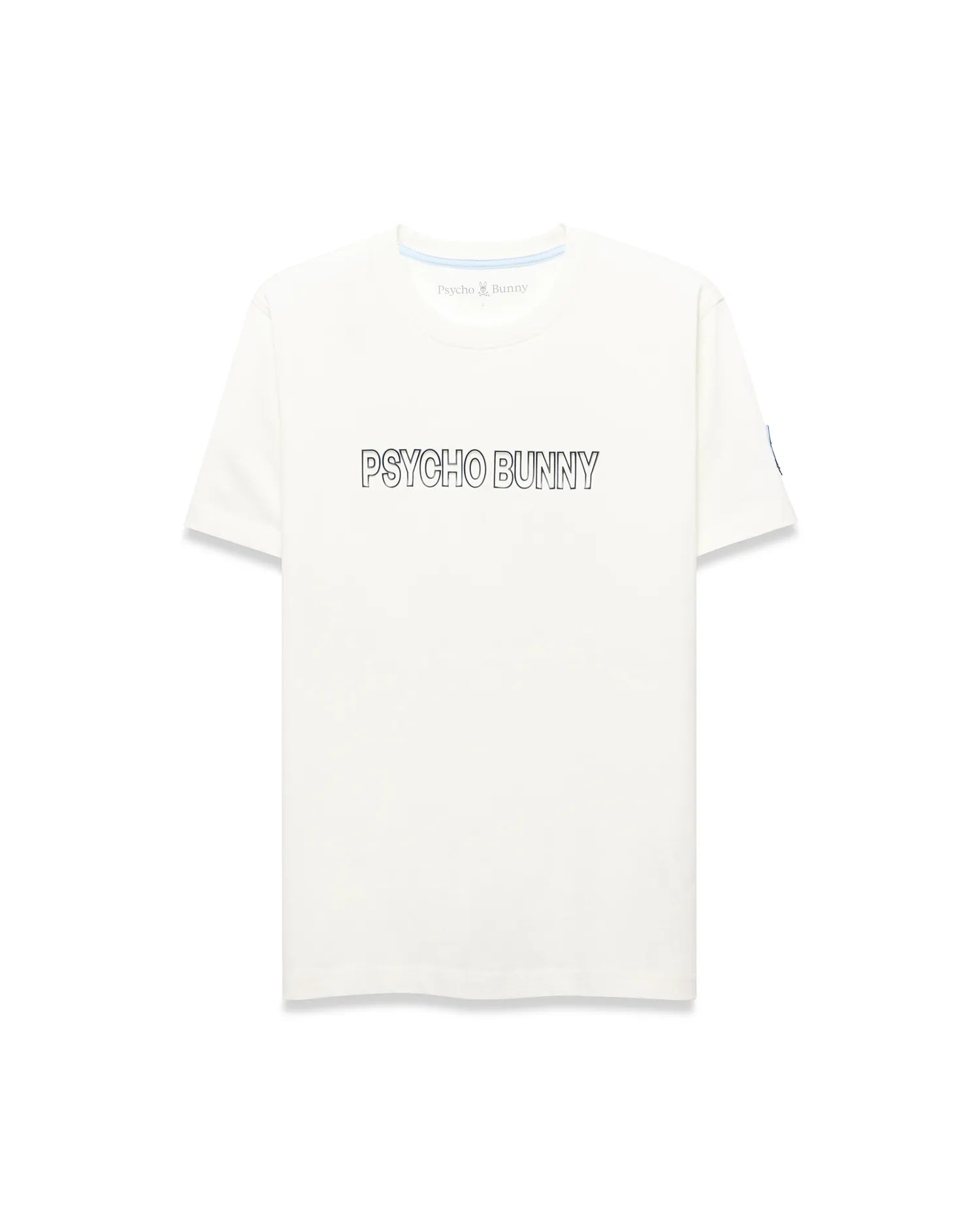 Psycho Bunny Men's Tees Men's Joji Wordmark Graphic Tee maglietta ecru