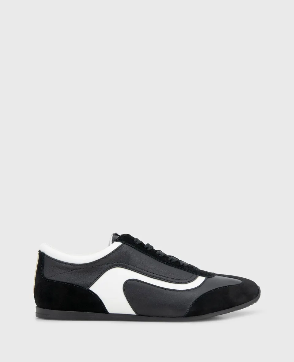 Kenneth Cole Reaction Shoes Alma Leather sneaker nere con memory foam