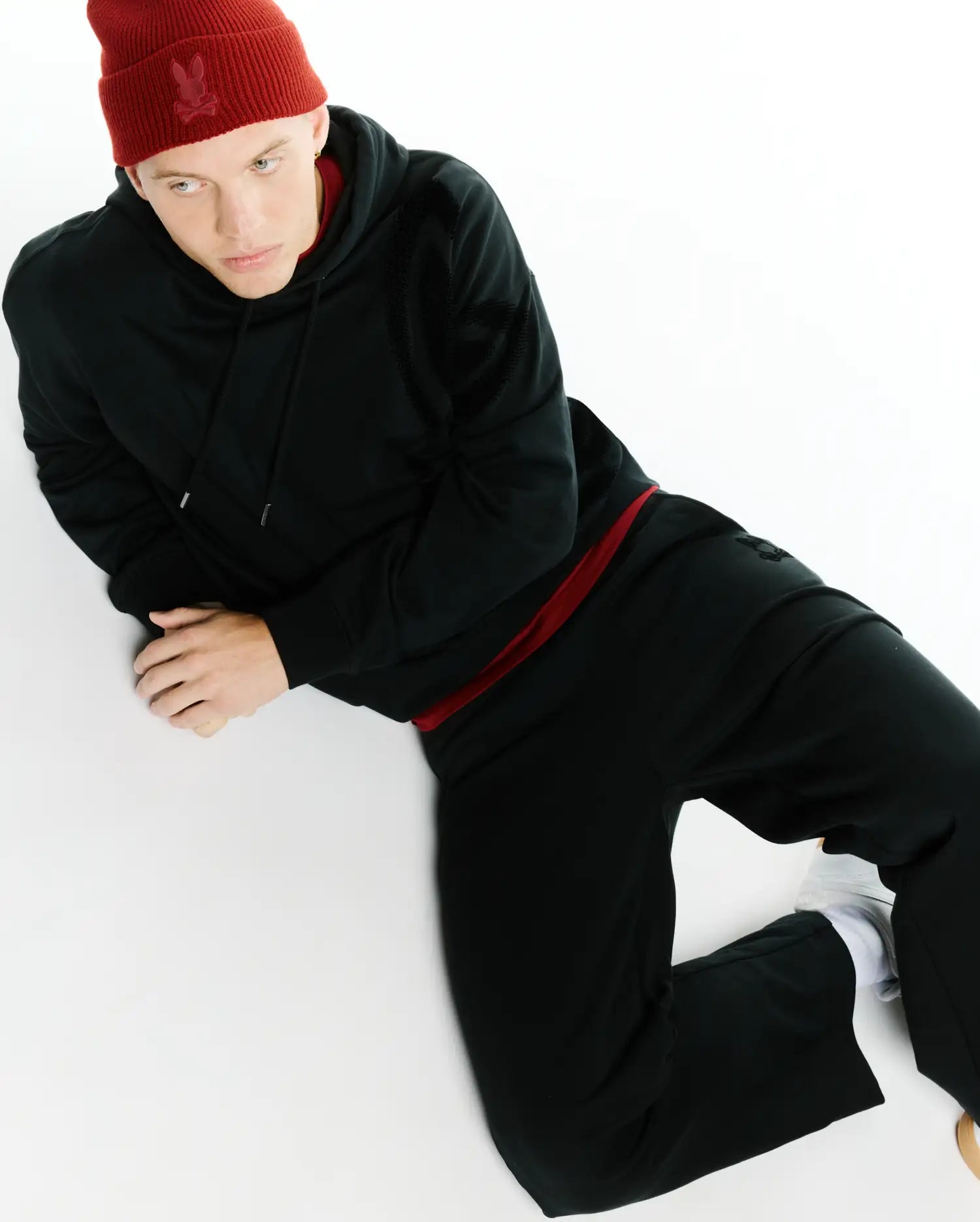 Psycho Bunny Men's Pants Johan Straight-Leg Sweatpants pantaloni neri XXS–XXXL