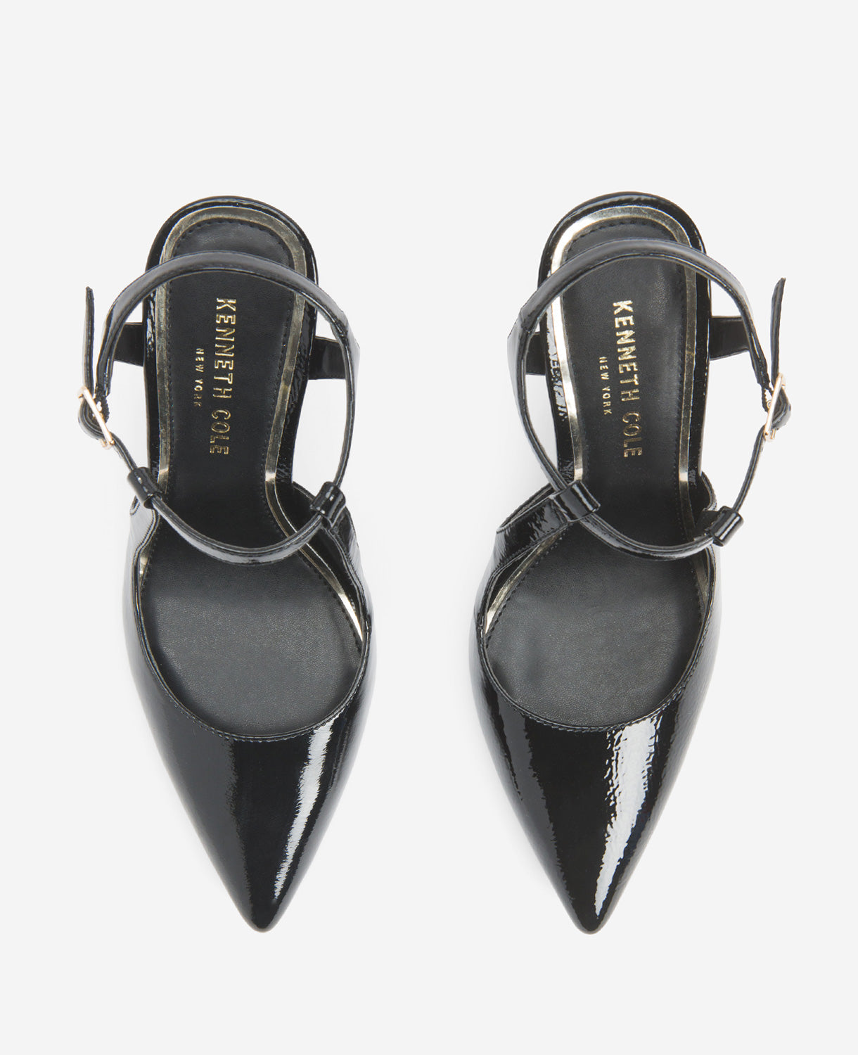 Kenneth Cole Reaction Shoes Romi Patent Slingback Heel décolleté nere, tacco 4 pollici